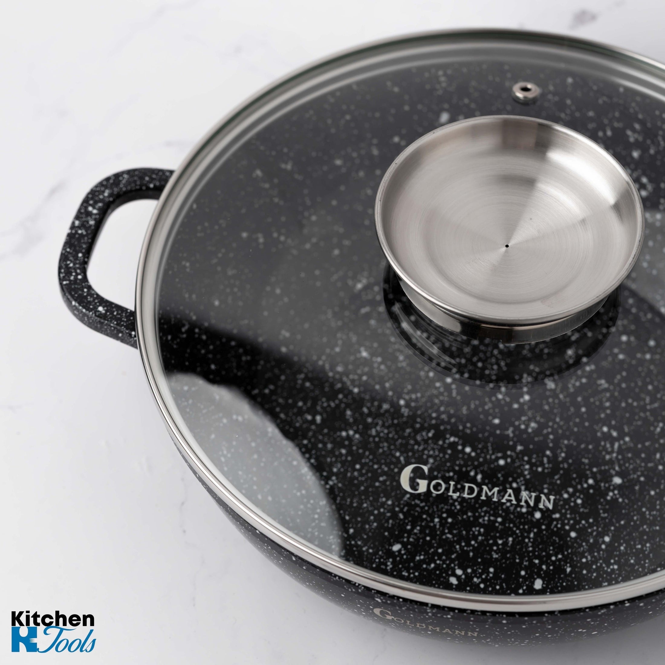 Cratiță aluminiu turnat cu capac termorezistent, Goldmann