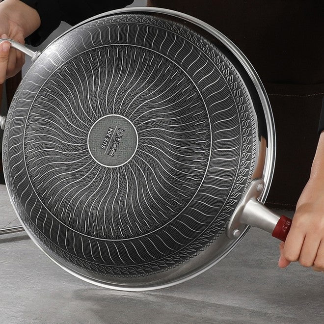 Tigaie wok FusionHex Pro II, 28cm, cu capac inclus