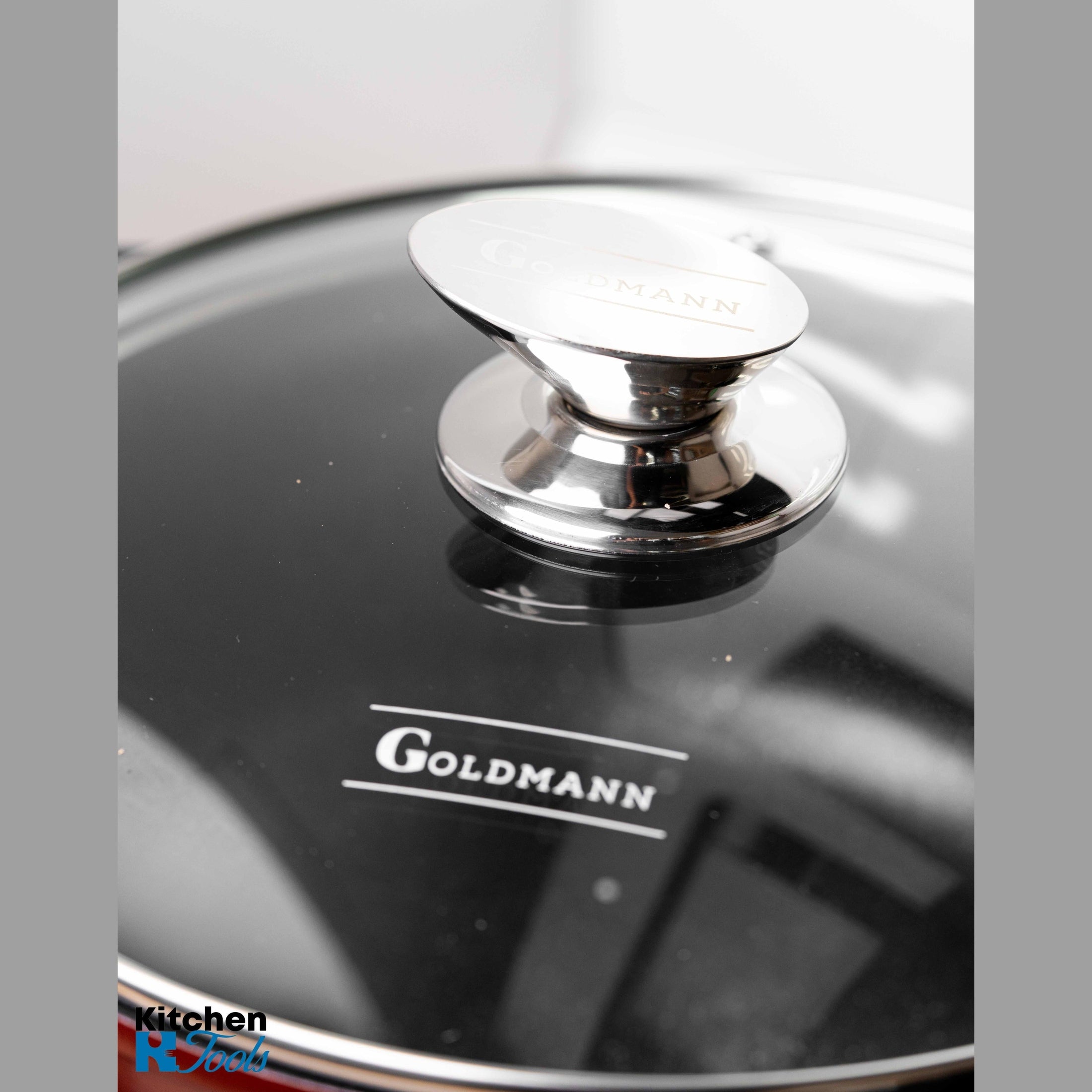 Set vase Goldmann 8 piese, aluminiu antiaderent, maro