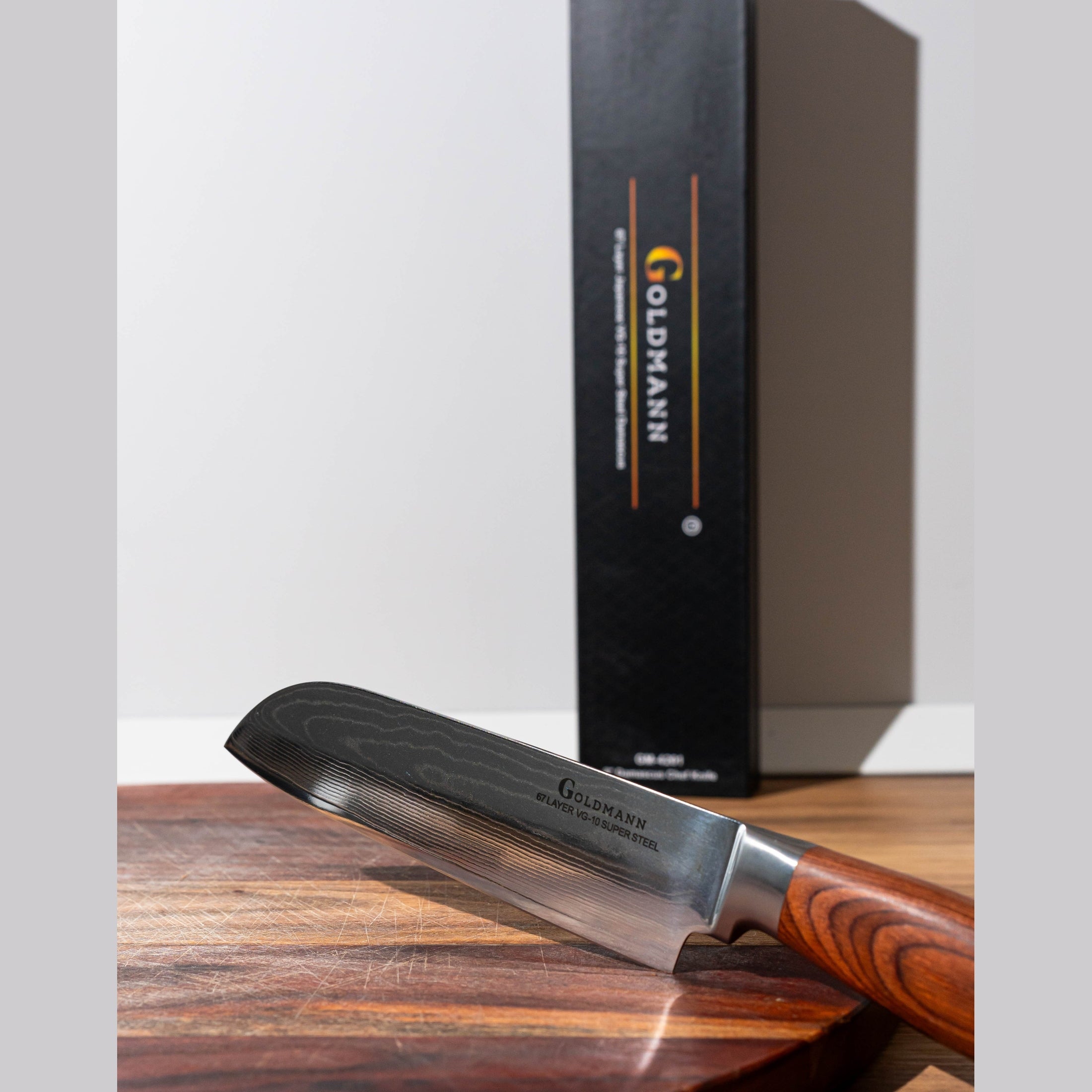 Cuțit SANTOKU Damasc - 67 straturi, VG10, Goldmann