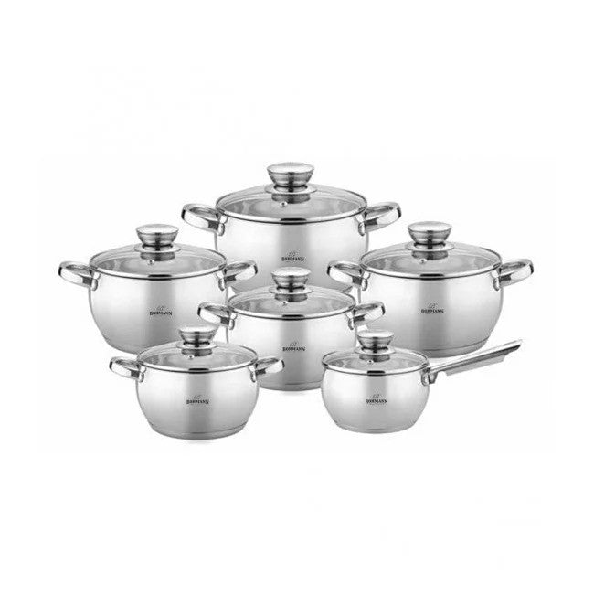 Set de oale inox 12 piese cu capac Bohmann