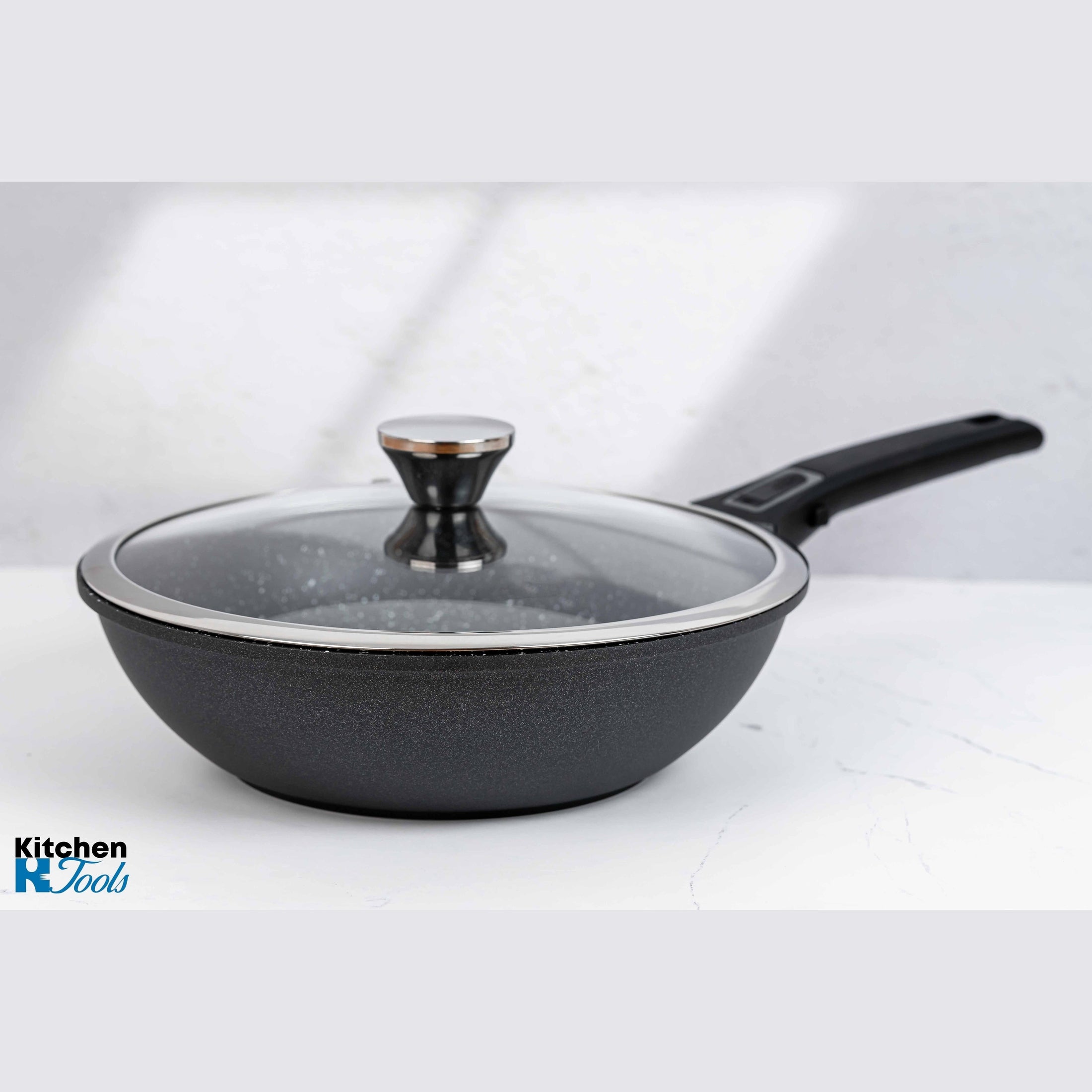 Tigaie Wok Goldmann 28cm, aluminiu, antiaderentă