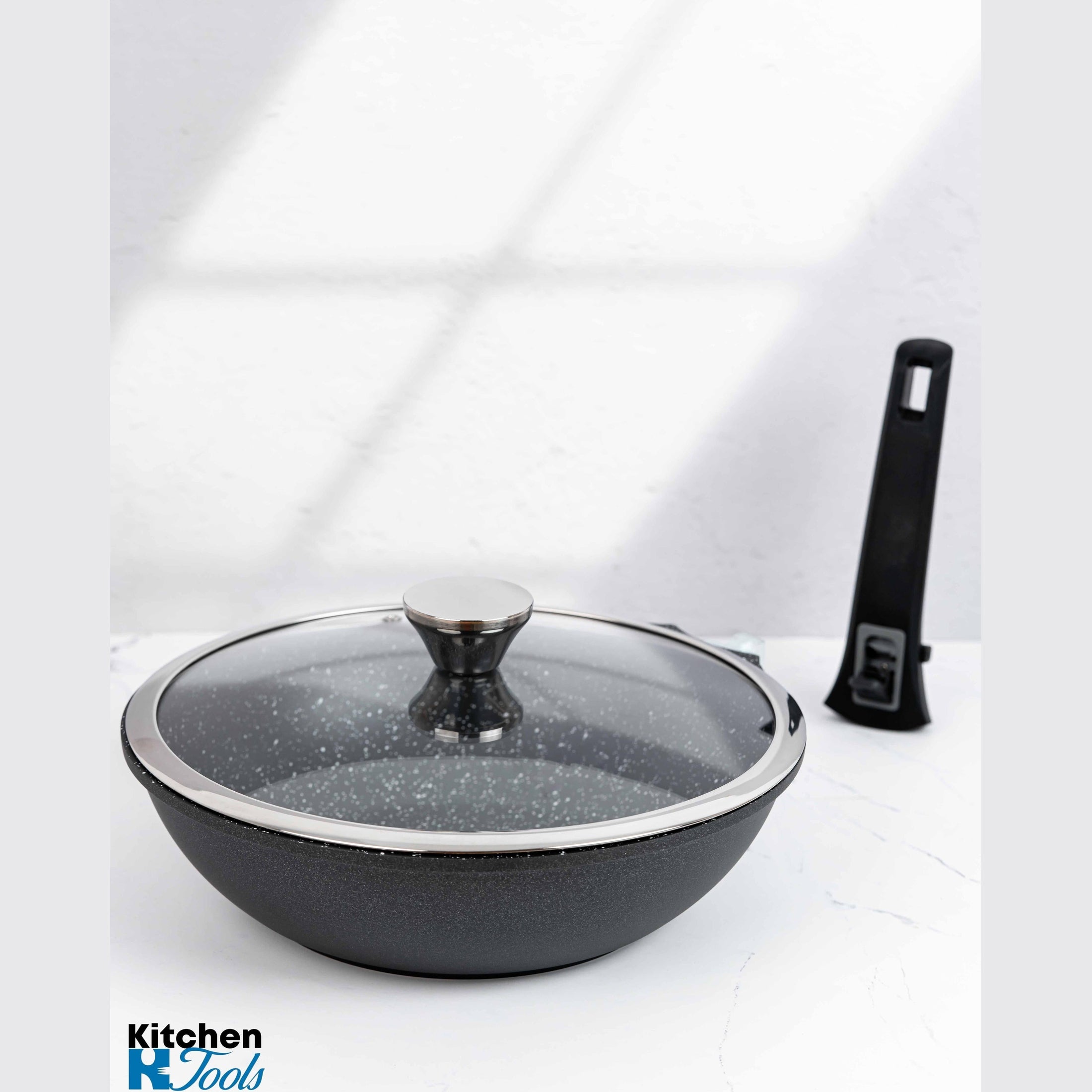 Tigaie Wok Goldmann 28cm, aluminiu, antiaderentă