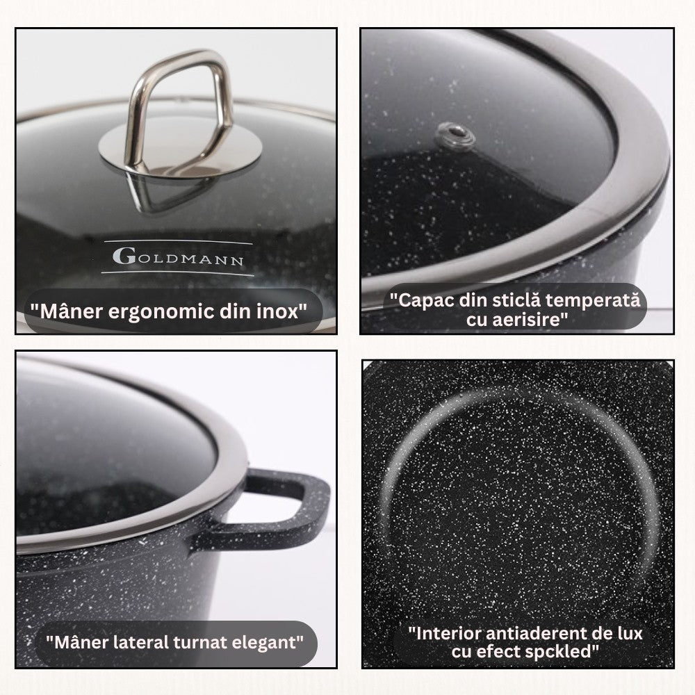 Cratita aluminiu Goldmann cu capac termorezistent