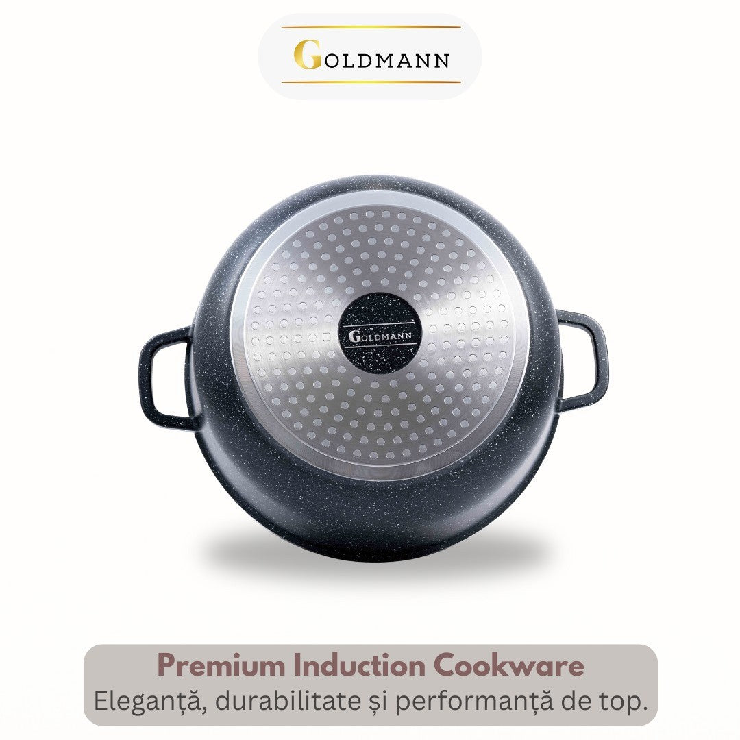 Cratiță Goldmann aluminiu 4.5L, capac termorezistent