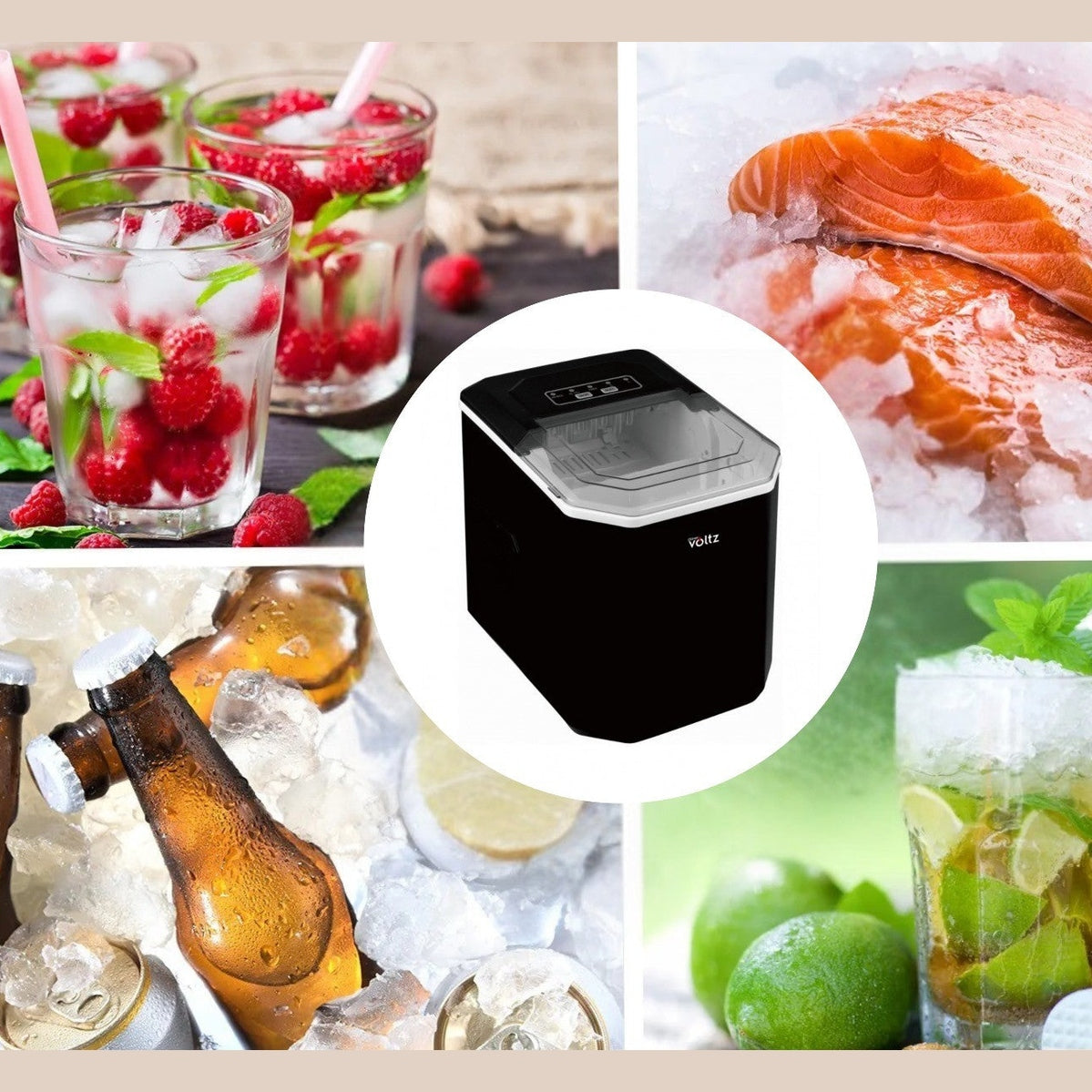 Aparat de Gheață Oliver Voltz, 12kg/zi, Negru