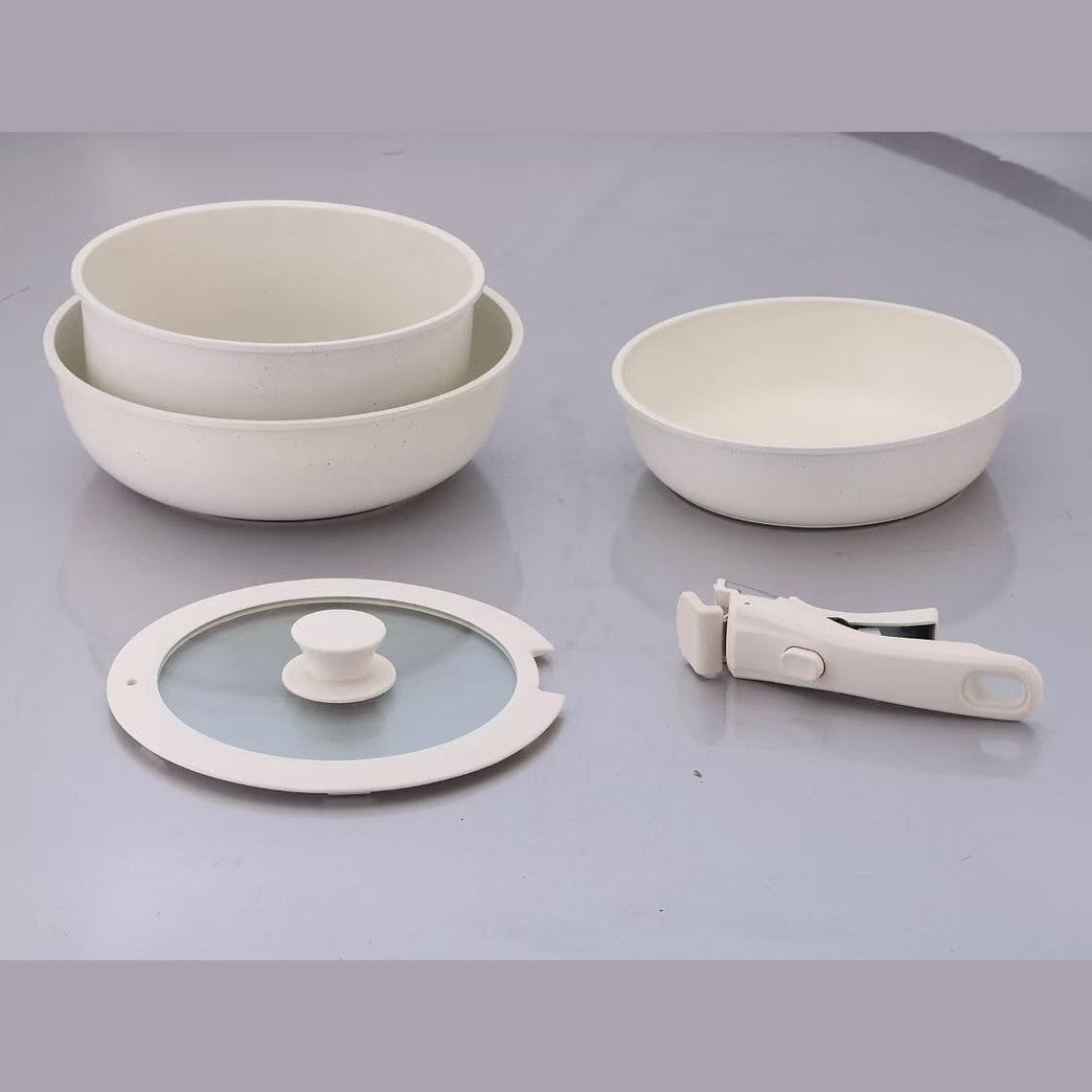 Set 5 Piese Aluminiu Goldmann cu Maner Detasabil