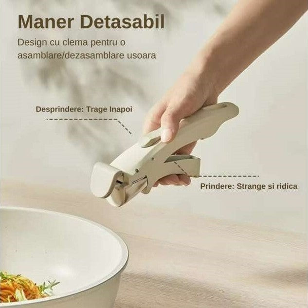 Set 5 Piese Aluminiu Goldmann cu Maner Detasabil