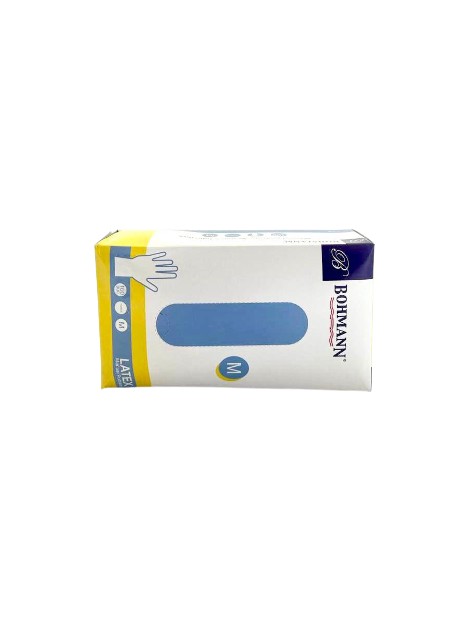Manusi din latex PREMIUM 100%, albe pudrate, nesterile, de unica folosinta 100buc/cutie, M