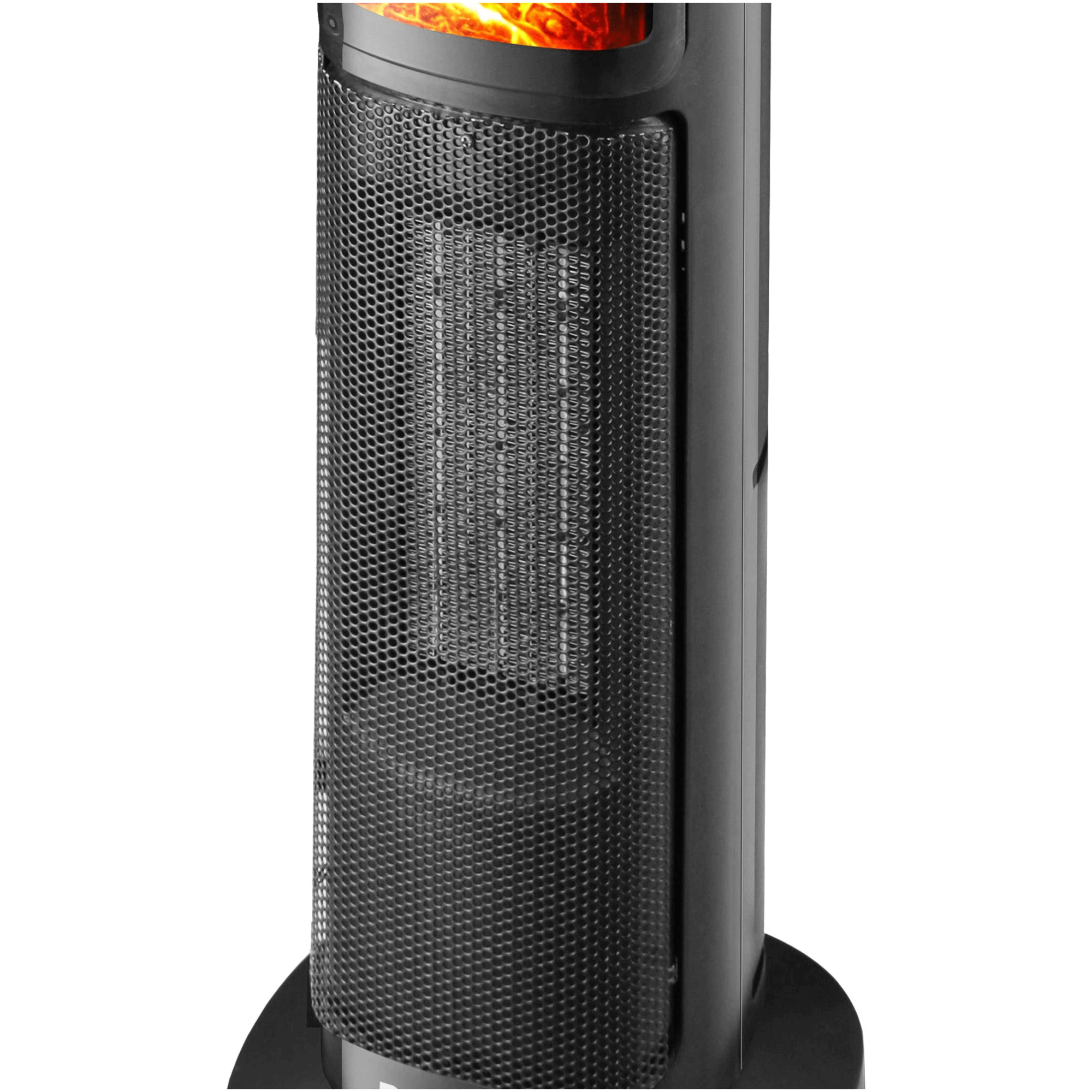 Semineu electric cu ventilator, 2000W, 2 trepte de putere, rotire 180 grade, LED display, control Telecomanda, Rosberg, negru