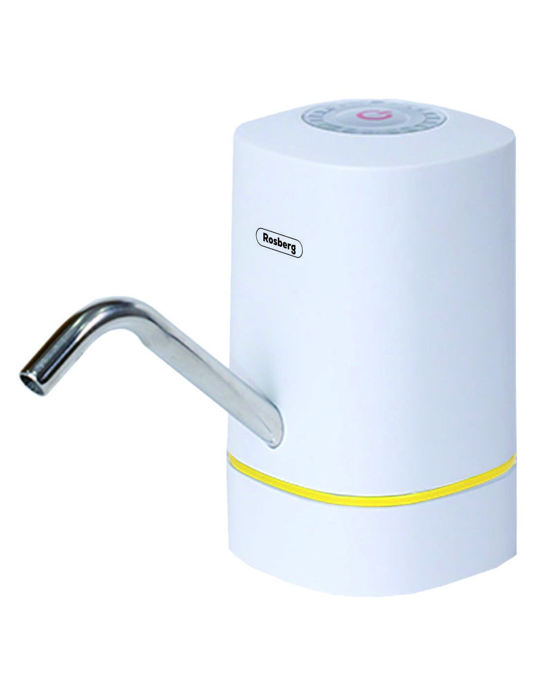 Pompa dubla pentru apa, bidoane 3L/5L/8L/10L/11L/19L, USB, alb Rosberg