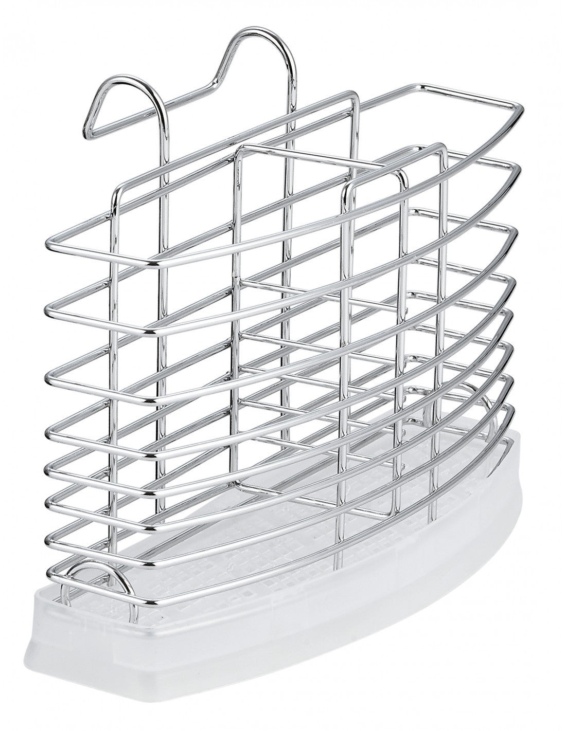 Suport uscator de tacamuri, crom, 20.7 х 9.5 х 15.2 cm, tacamuri, Rosberg, alb