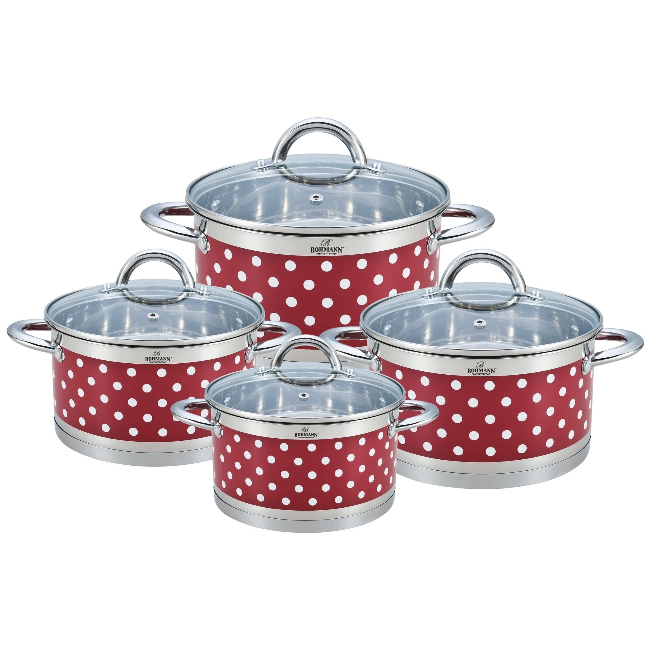 Set 8 piese cratite inox cu buline, Bohmann