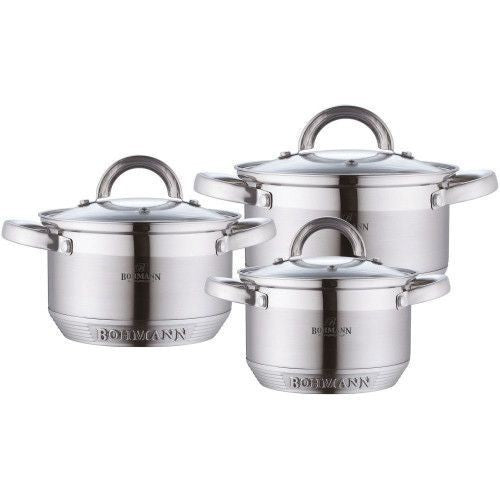 Set oale inox Bohmann cu capace de sticla