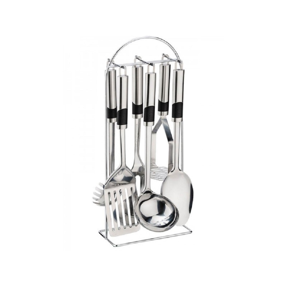 Set ustensile inox, 7 piese, vedere frontală