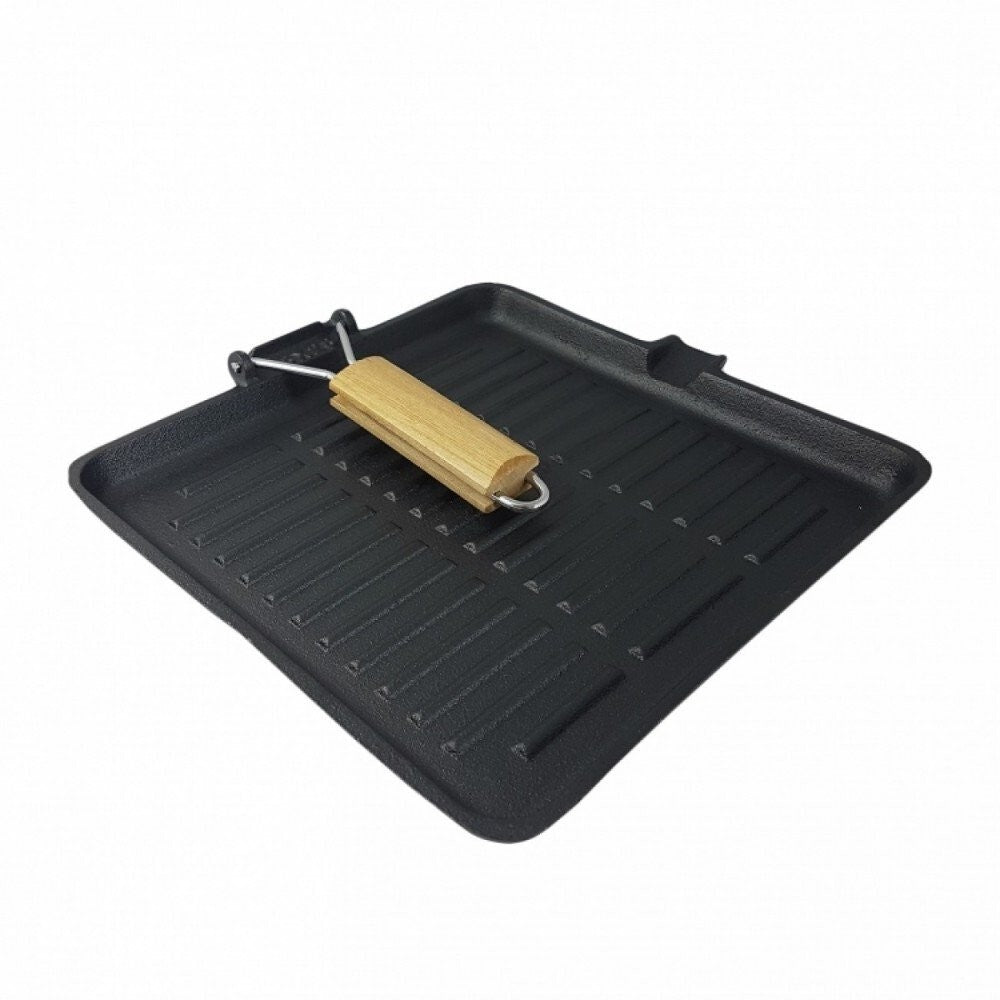 Tigaie grill fonta 24cm Rosberg, maner pliabil