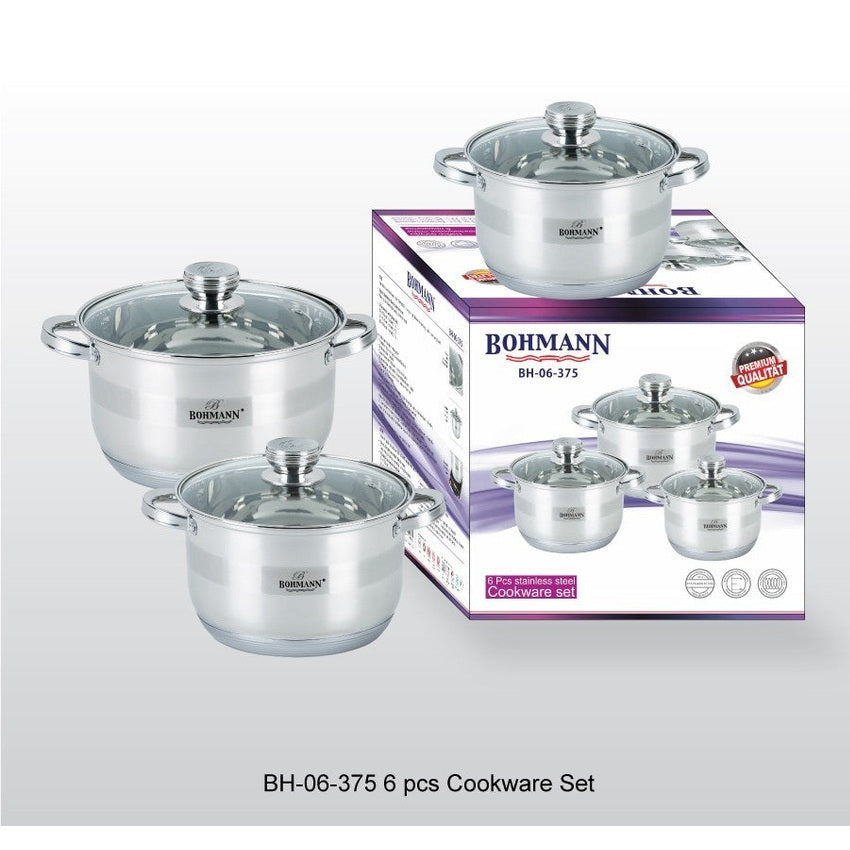 Set Oale Bohmann, Inox, cu Capace de Sticla