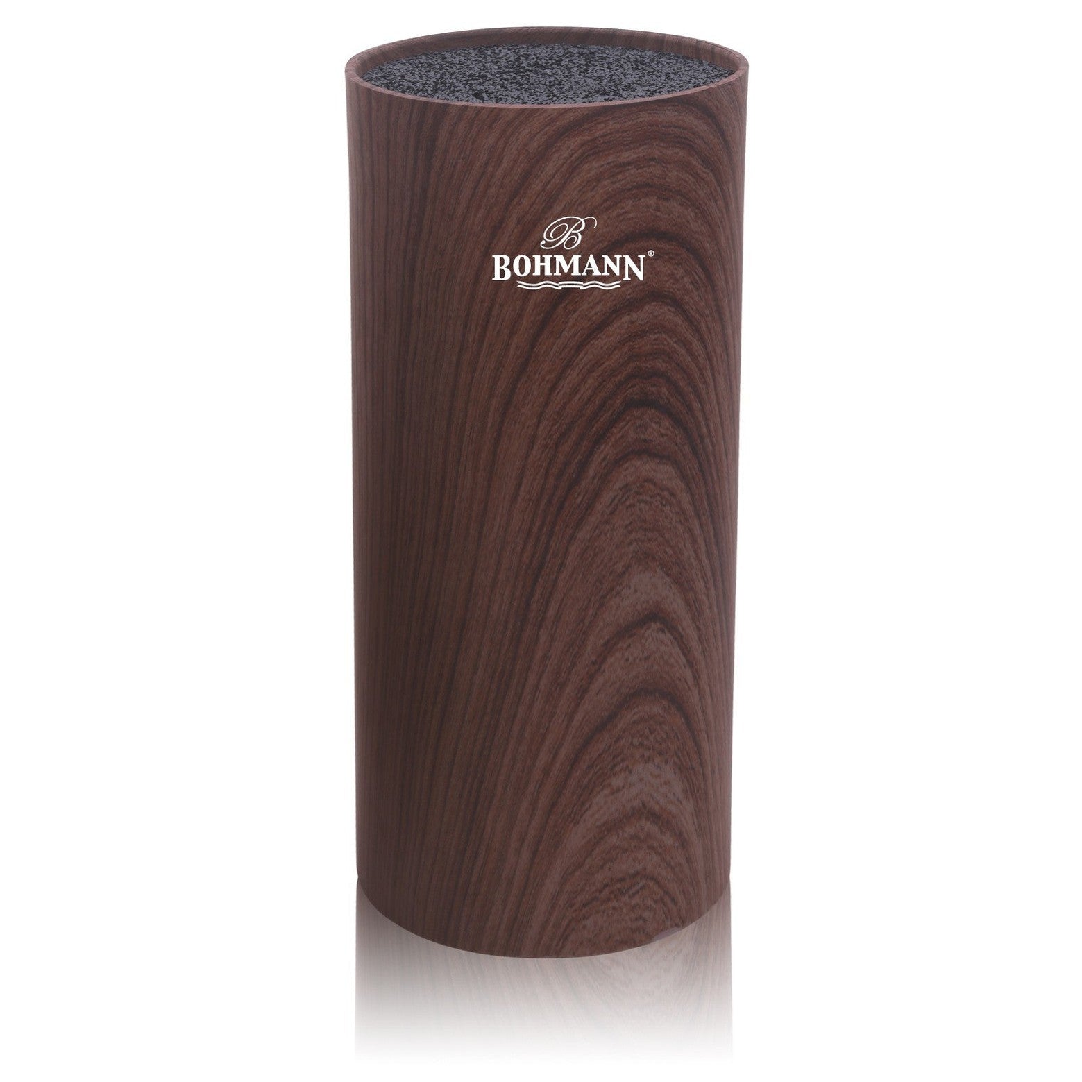 Suport rotund pentru cutite, imitatie lemn maro