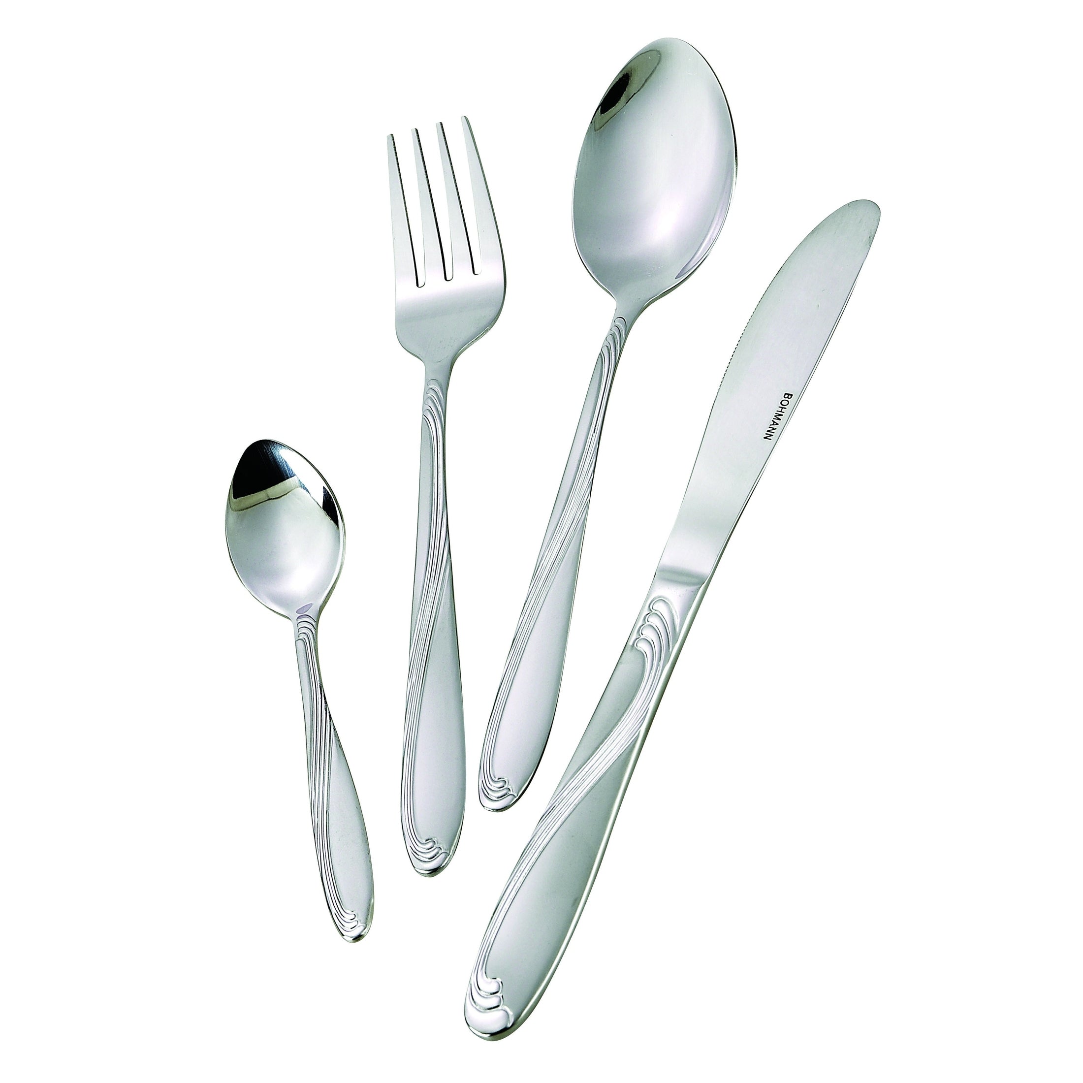Set Tacamuri Bohmann, 24 Piese Argintiu