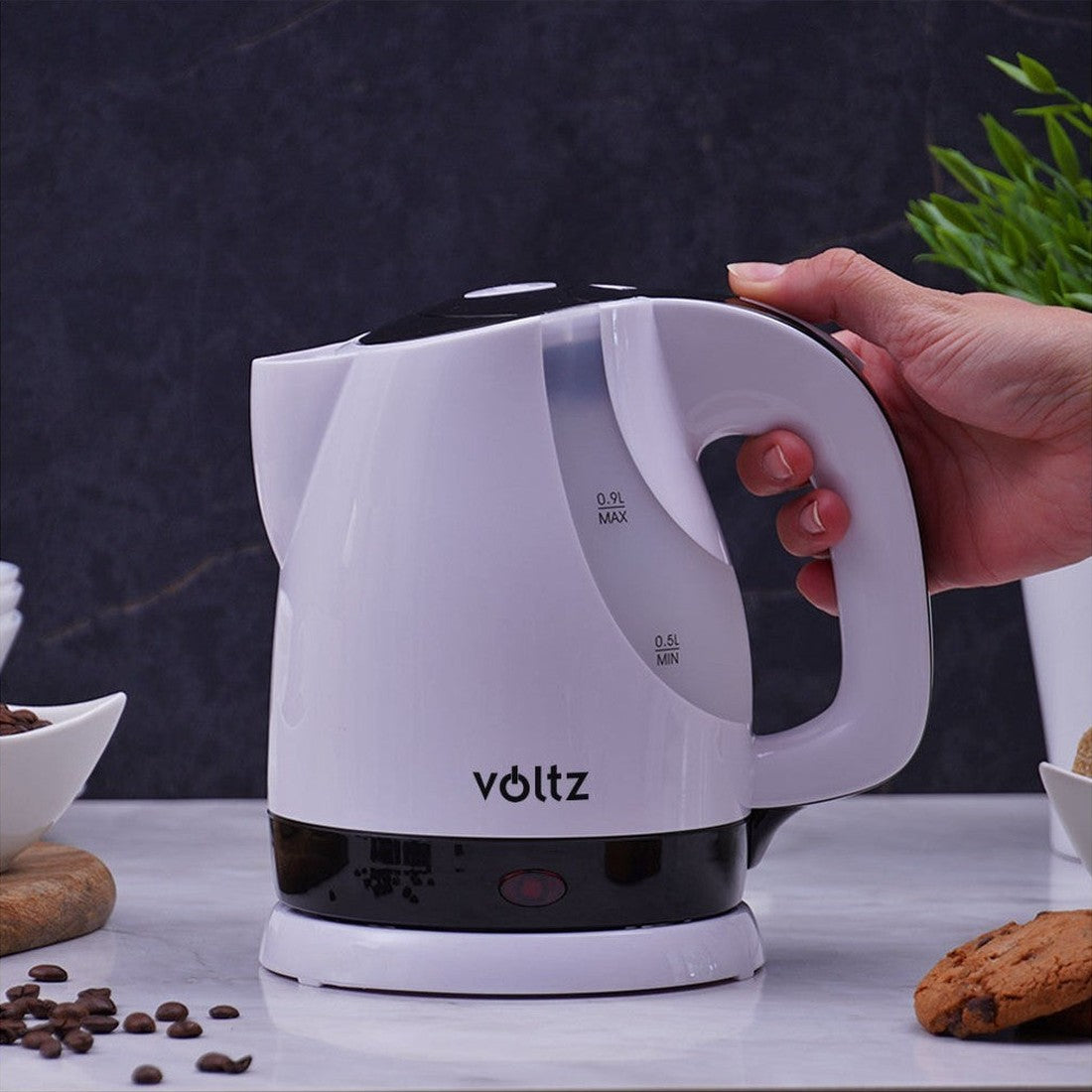 Fierbator electric 1300W Voltz negru, 900ml