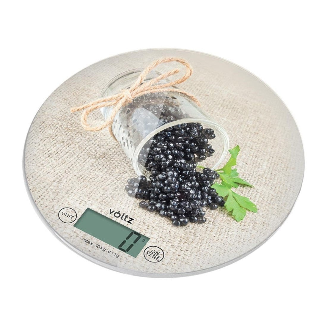 Cantar de bucatarie Voltz din sticla, model Mure