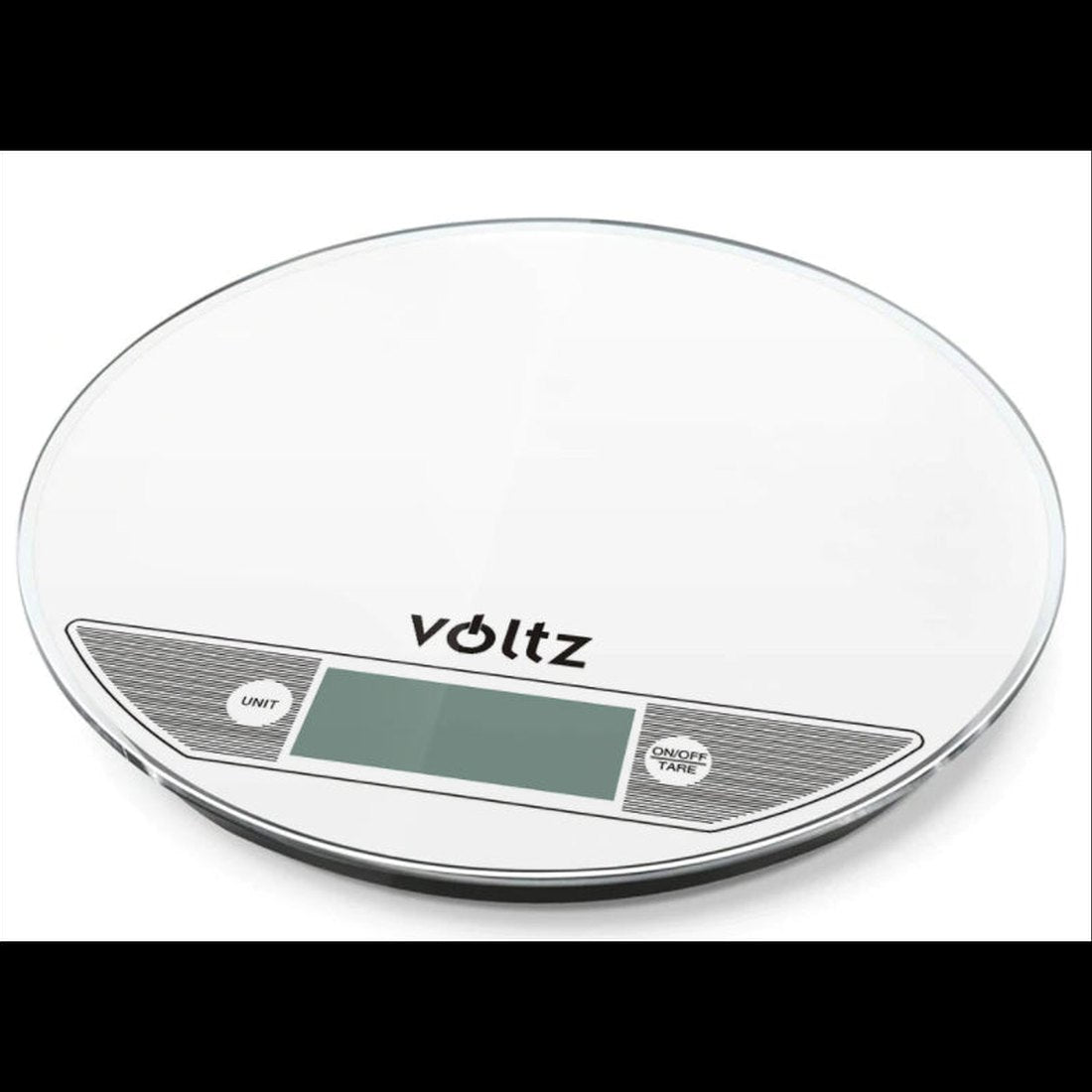Cantar de bucatarie Voltz, sticla 5 kg, rotund alb