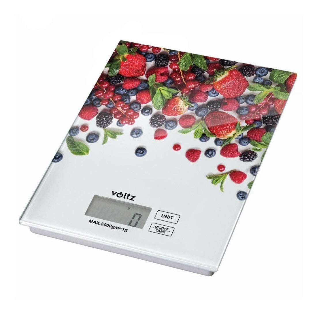 Cantar de bucatarie Voltz, sticla, 5kg, Fructe