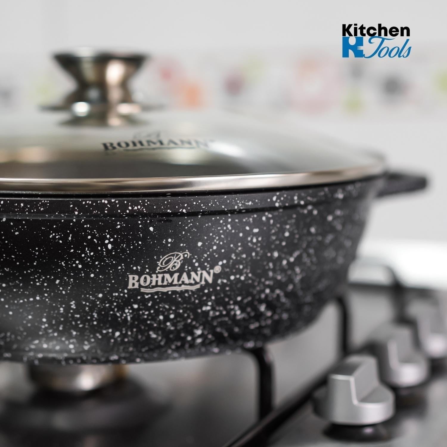 Cratita aluminiu 32cm cu capac Bohmann