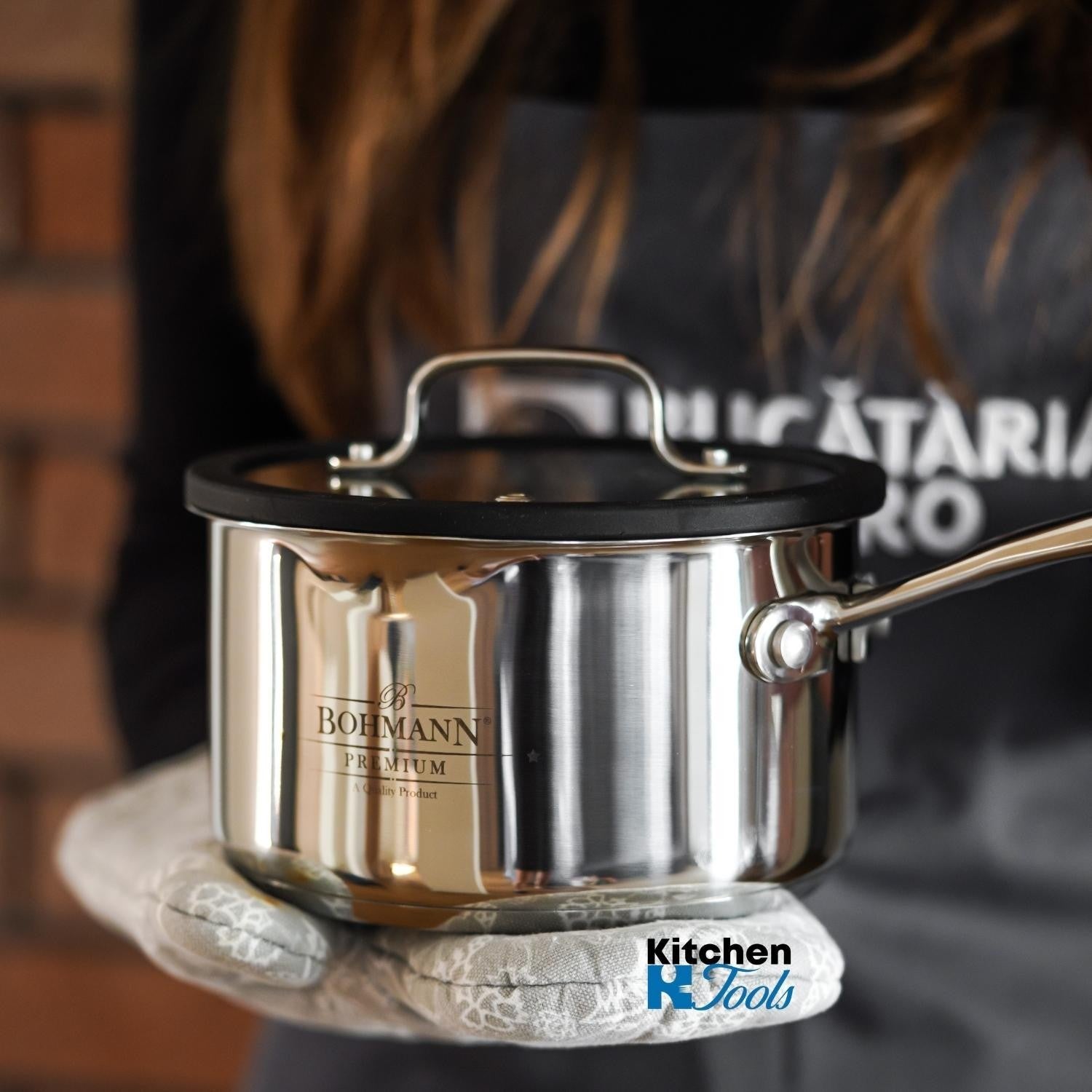 Cratita Bohmann inox Premium 18/10, 1.8L, capac inc.