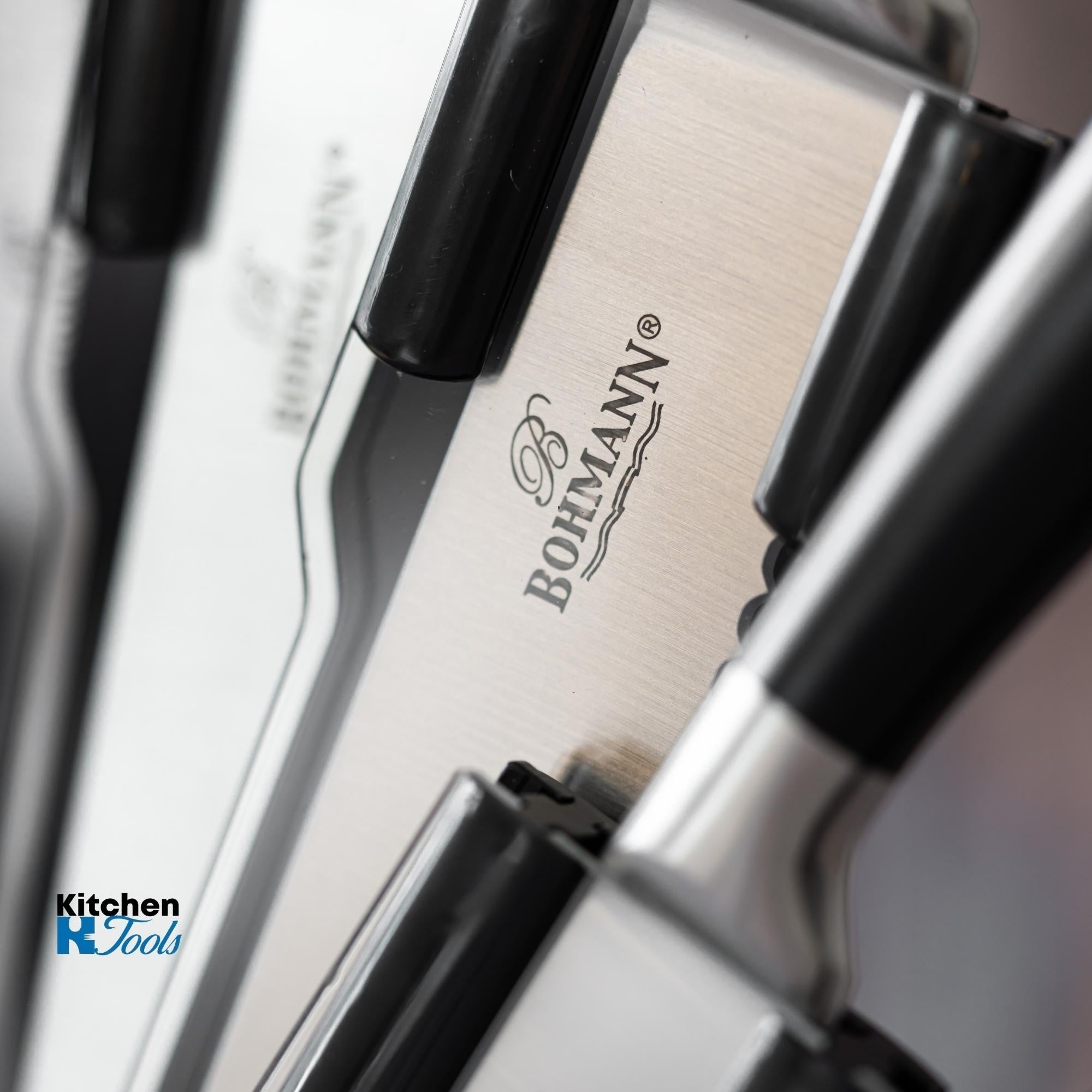 Set cuțite inox 8 piese Bohmann, argintiu mat