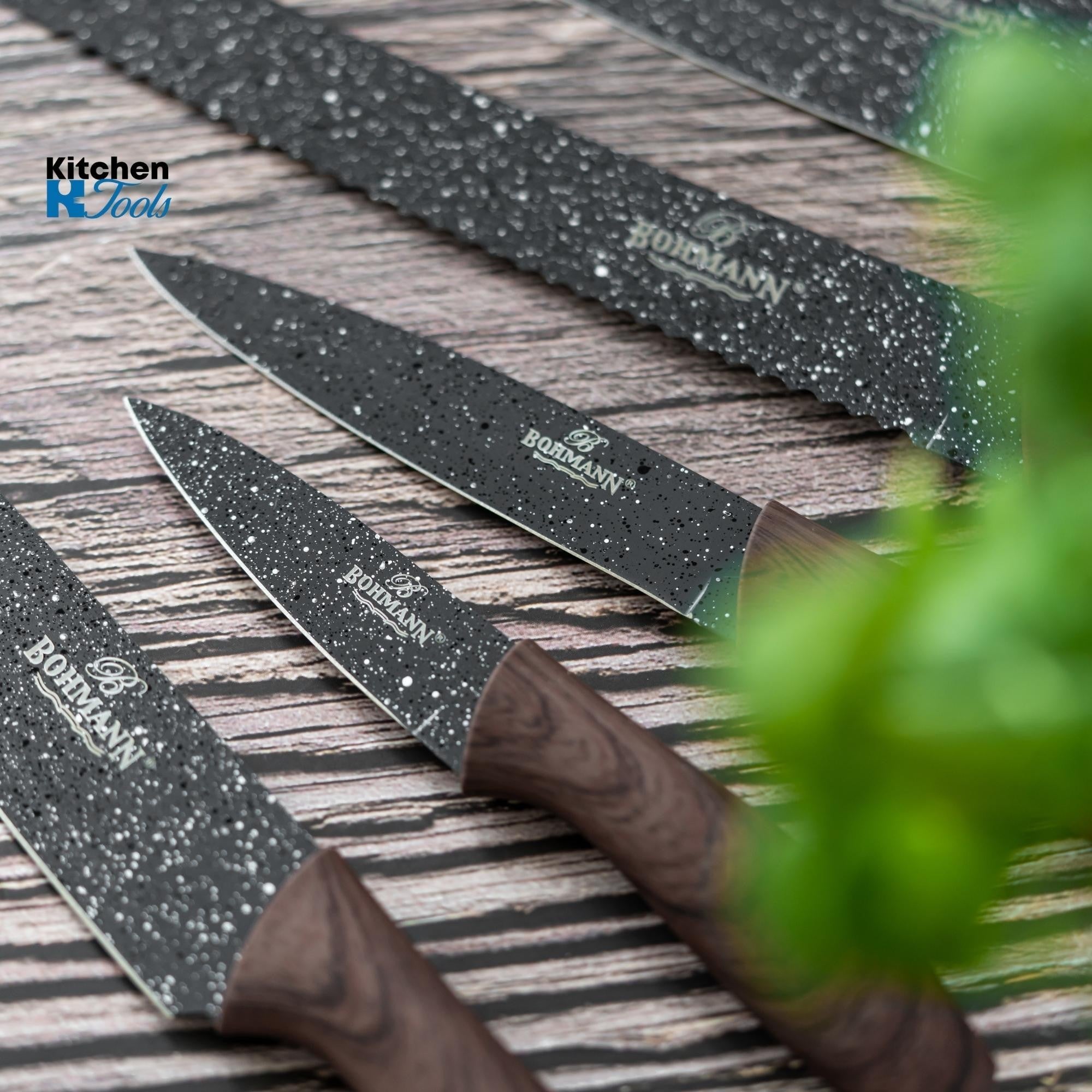 Set cuţite inox cu suport acrilic Bohmann