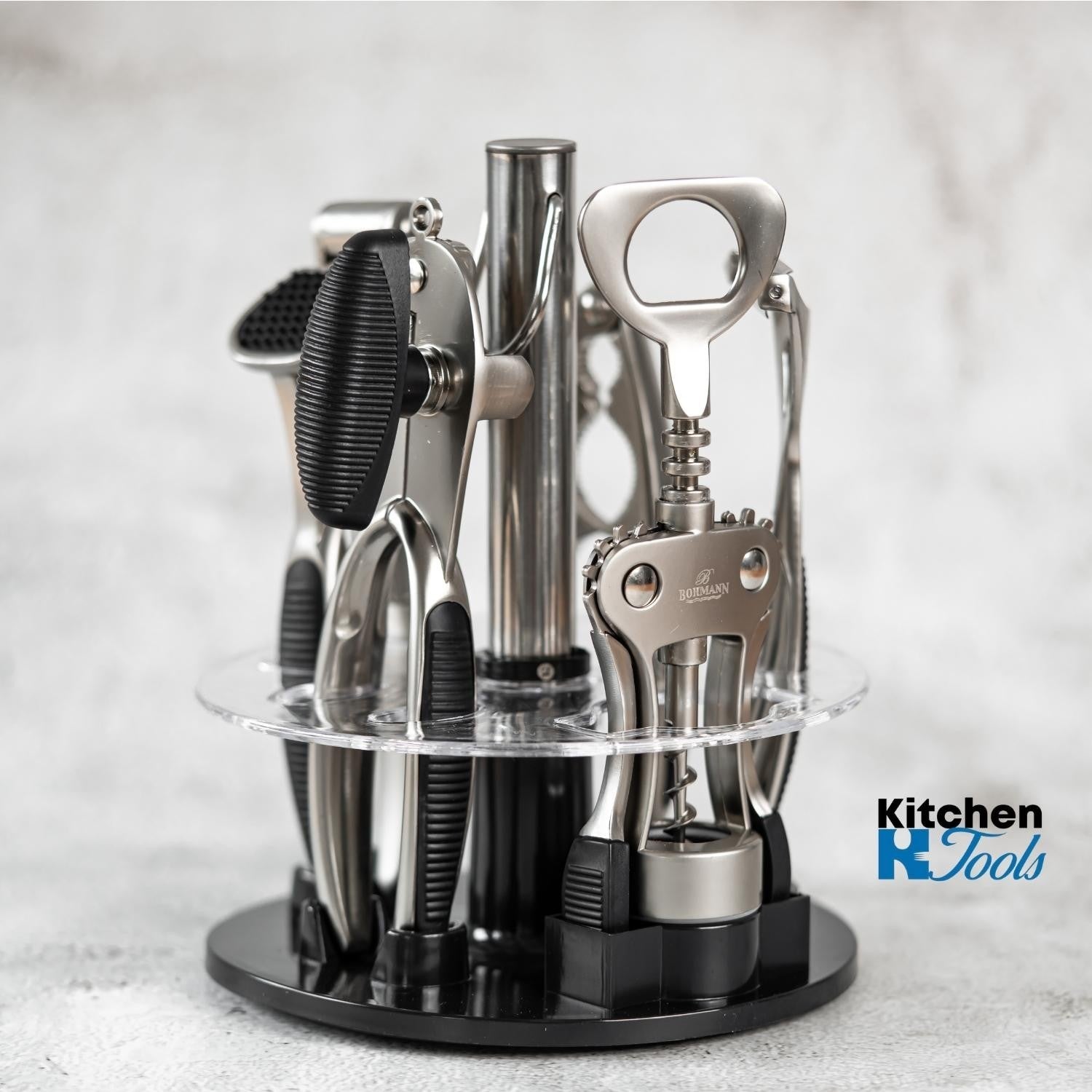 Set Ustensile Bucătărie Bohmann cu Suport Rotativ