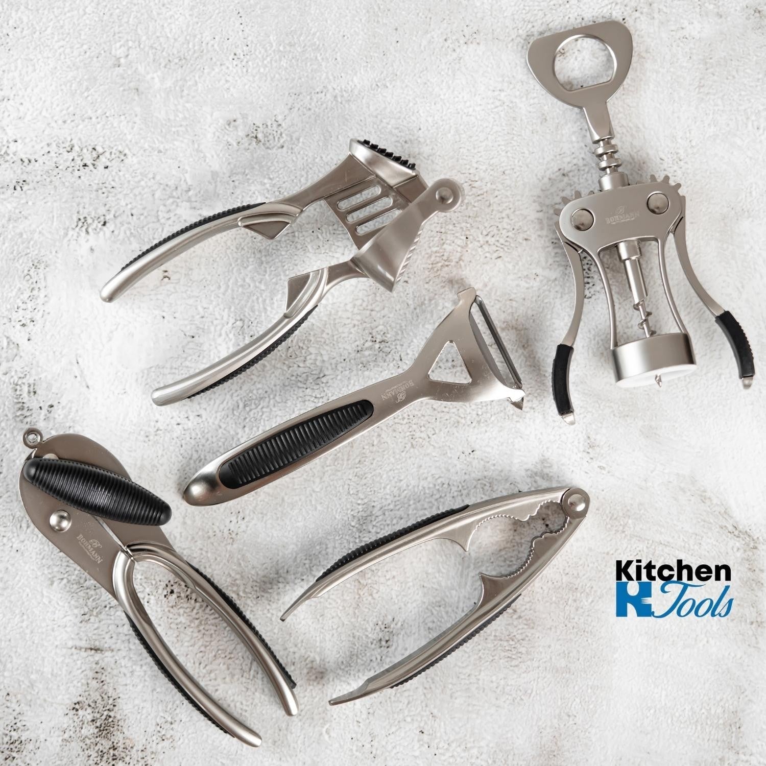 Set Ustensile Bucătărie Bohmann cu Suport Rotativ