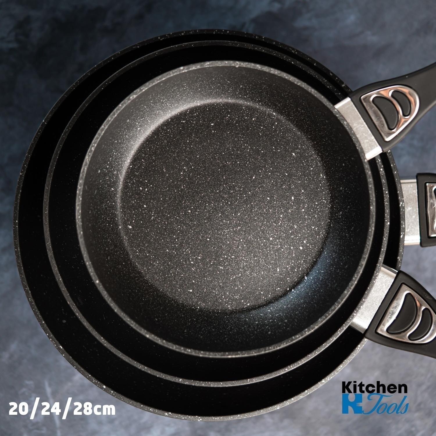 Set 3 Tigai Marmorat Bohmann 20/24/28cm