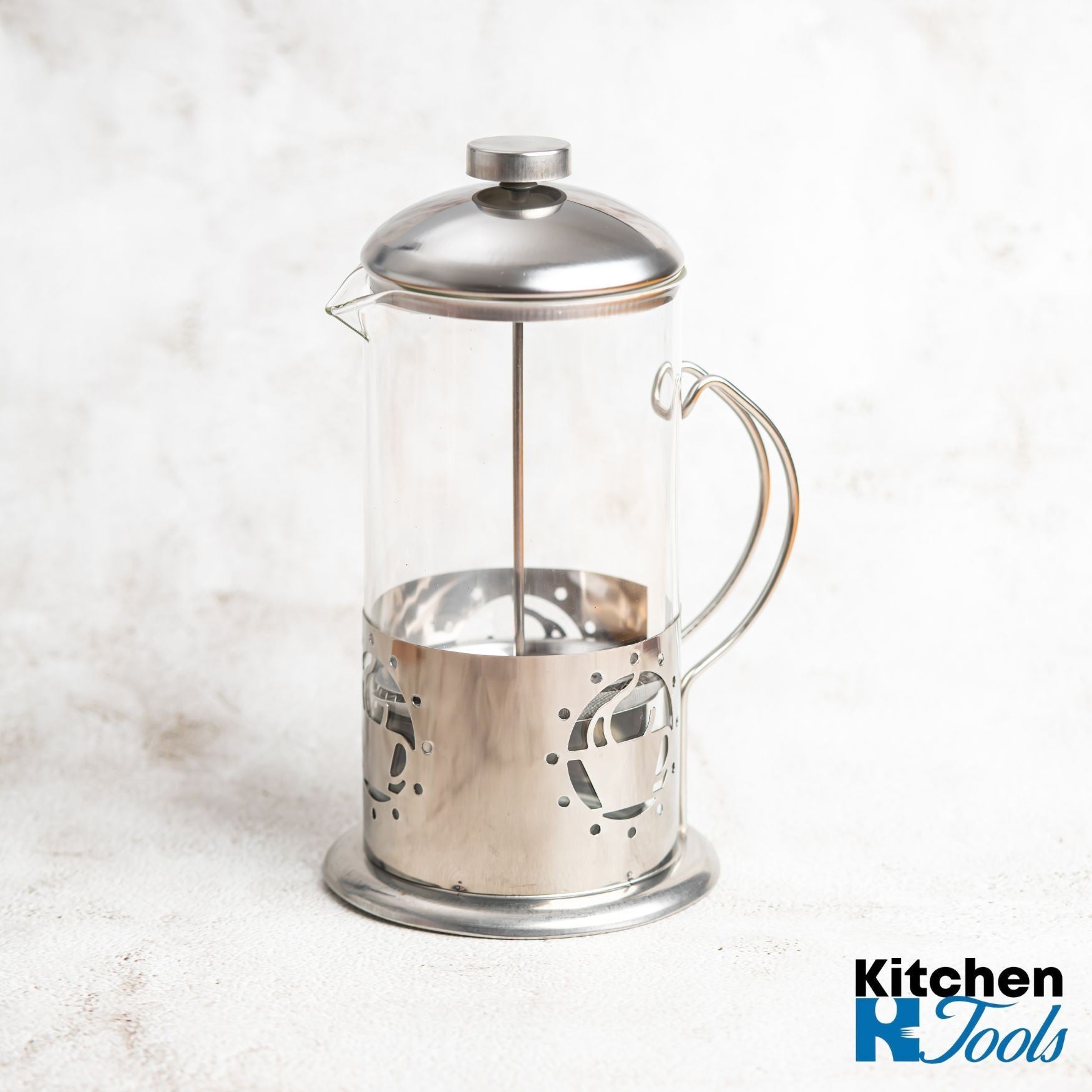 Infuzor ceai cafea din sticla si inox, 600ml