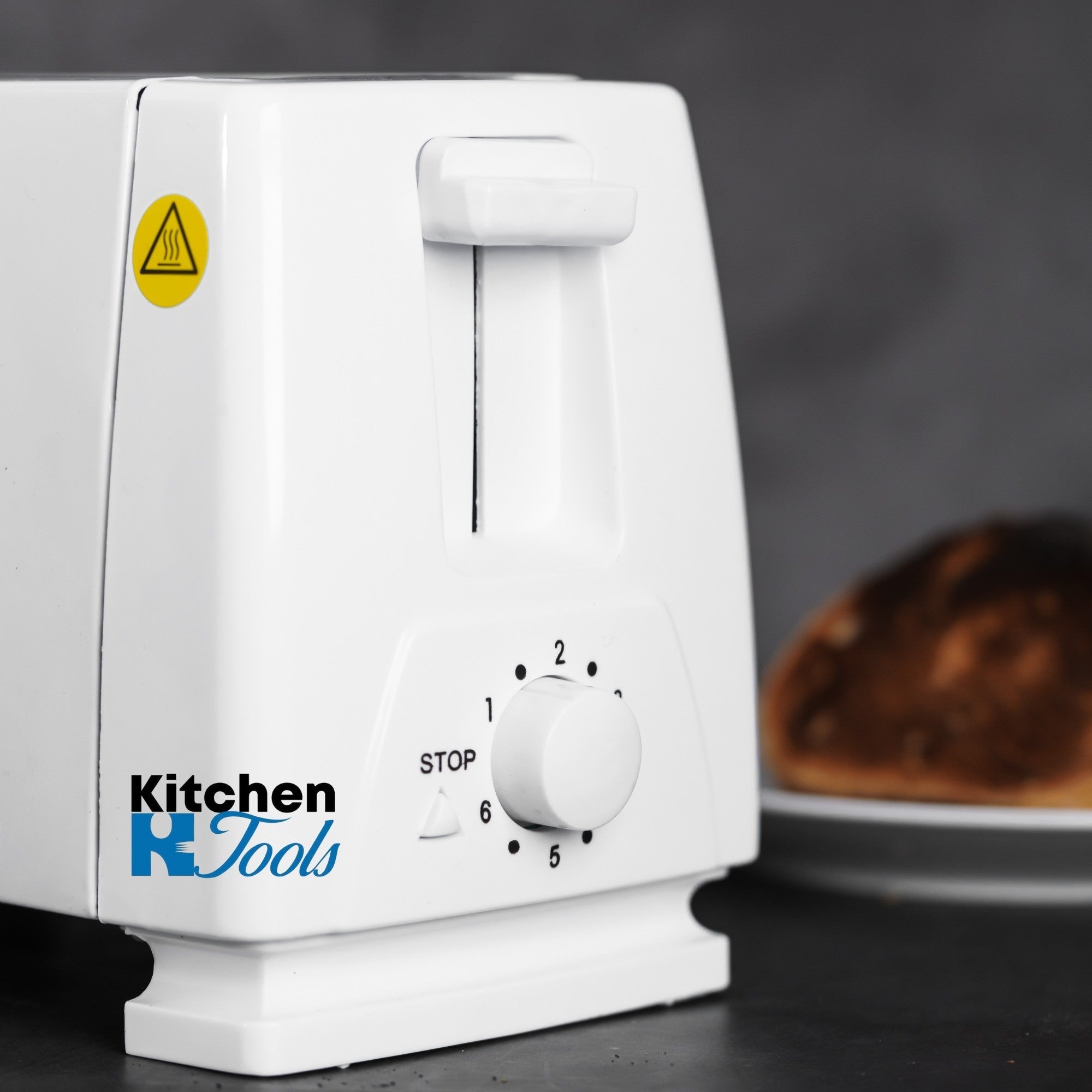 Prajitor de paine Rosberg, 750W, alb, 2 felii