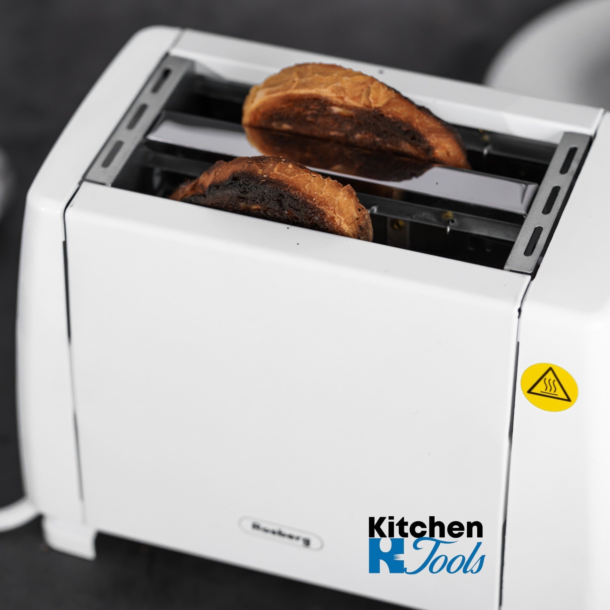 Prajitor de paine Rosberg, 750W, alb, 2 felii