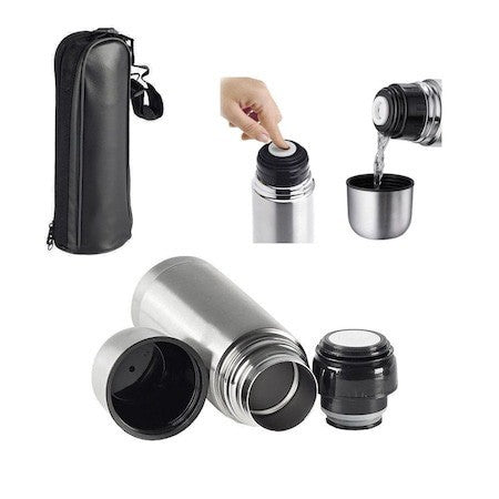 Termos 1L Inox cu Husă Protectie Rosberg