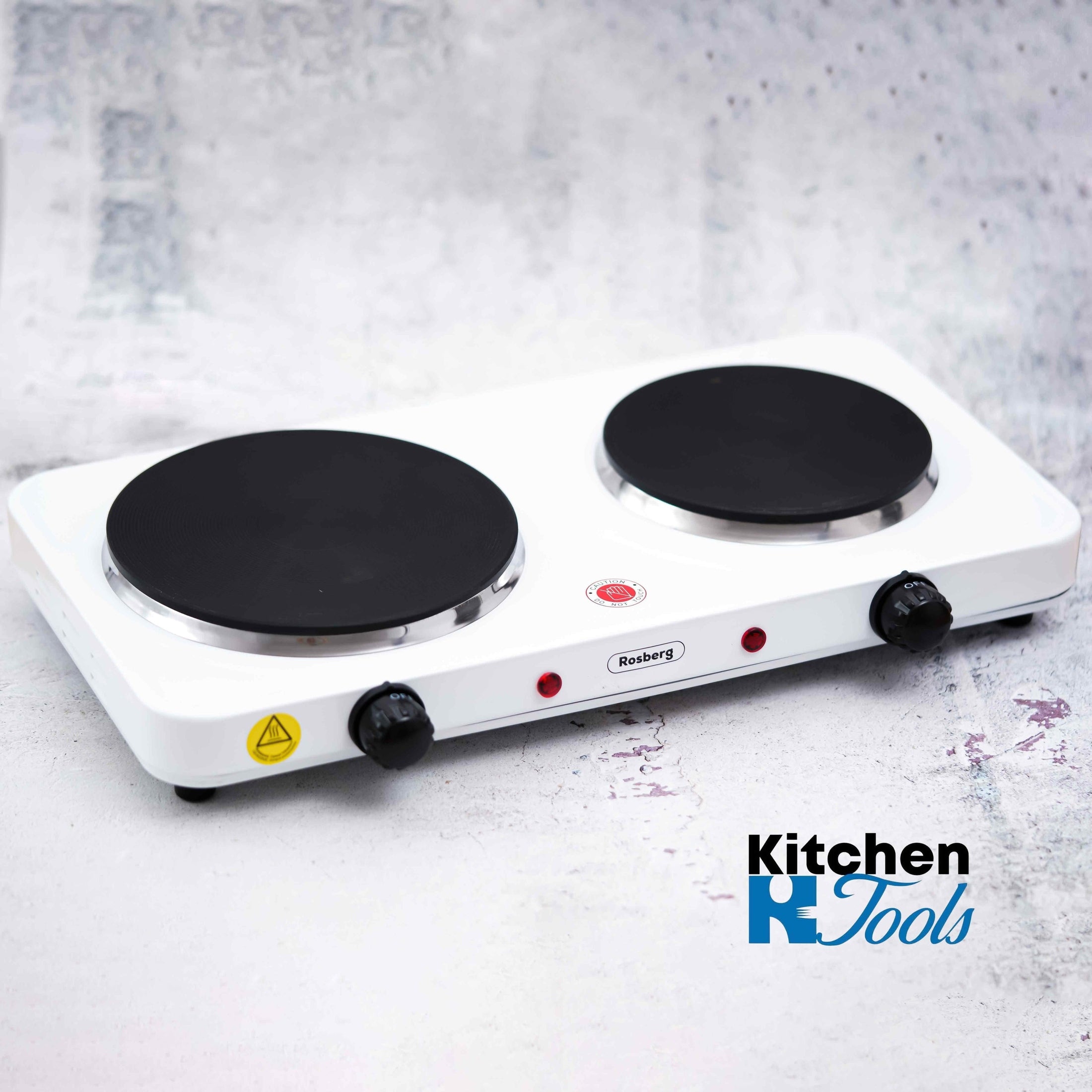 Plita electrica Rosberg, 2 arzatoare, alb