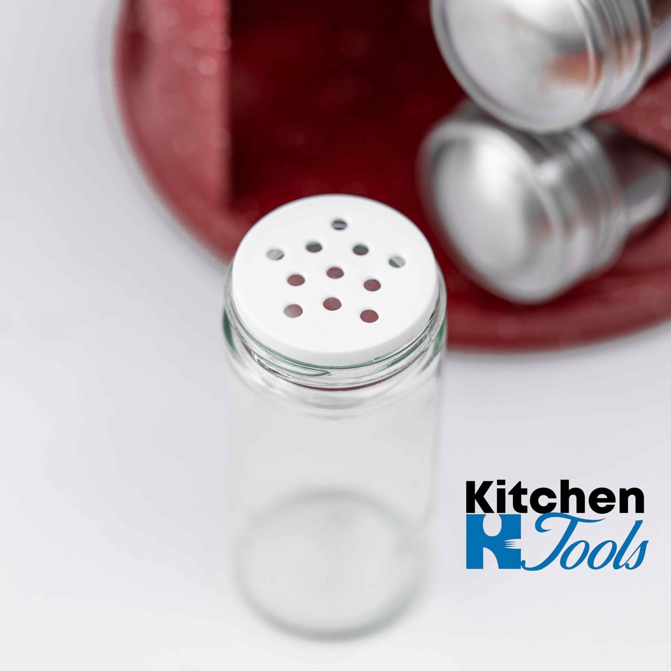 Set condimente rotativ, 12 recipiente roșu marmorat