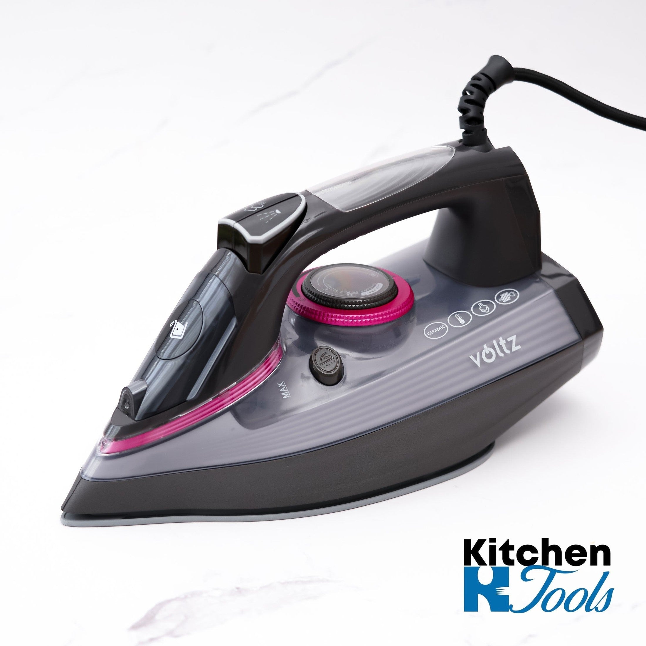 Fier de calcat Voltz cu aburi, 2600W, negru