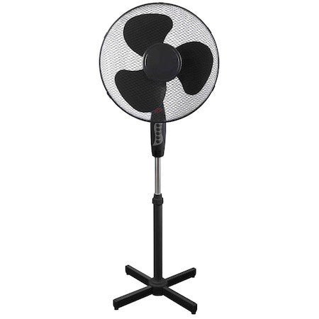 Ventilator cu Picior 40cm, 3 Viteze, Negru
