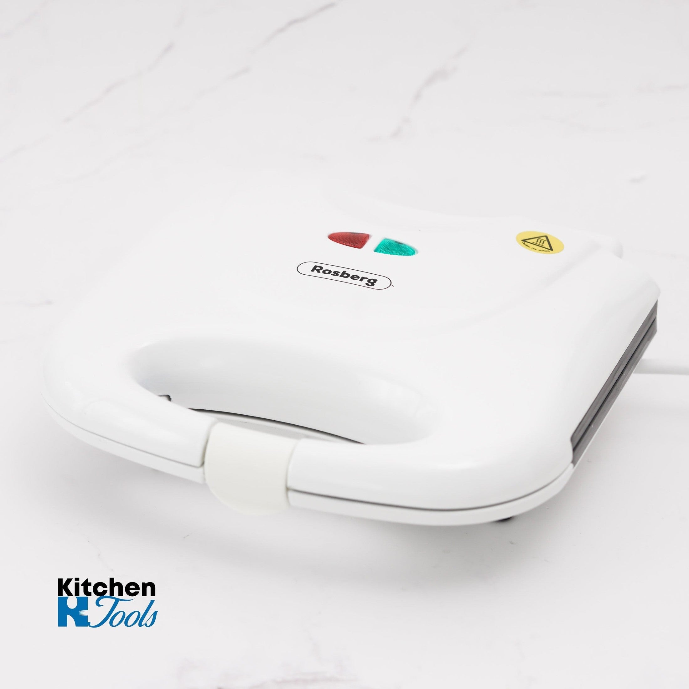 Sandwich Maker Rosberg 750W, plite fixe, alb