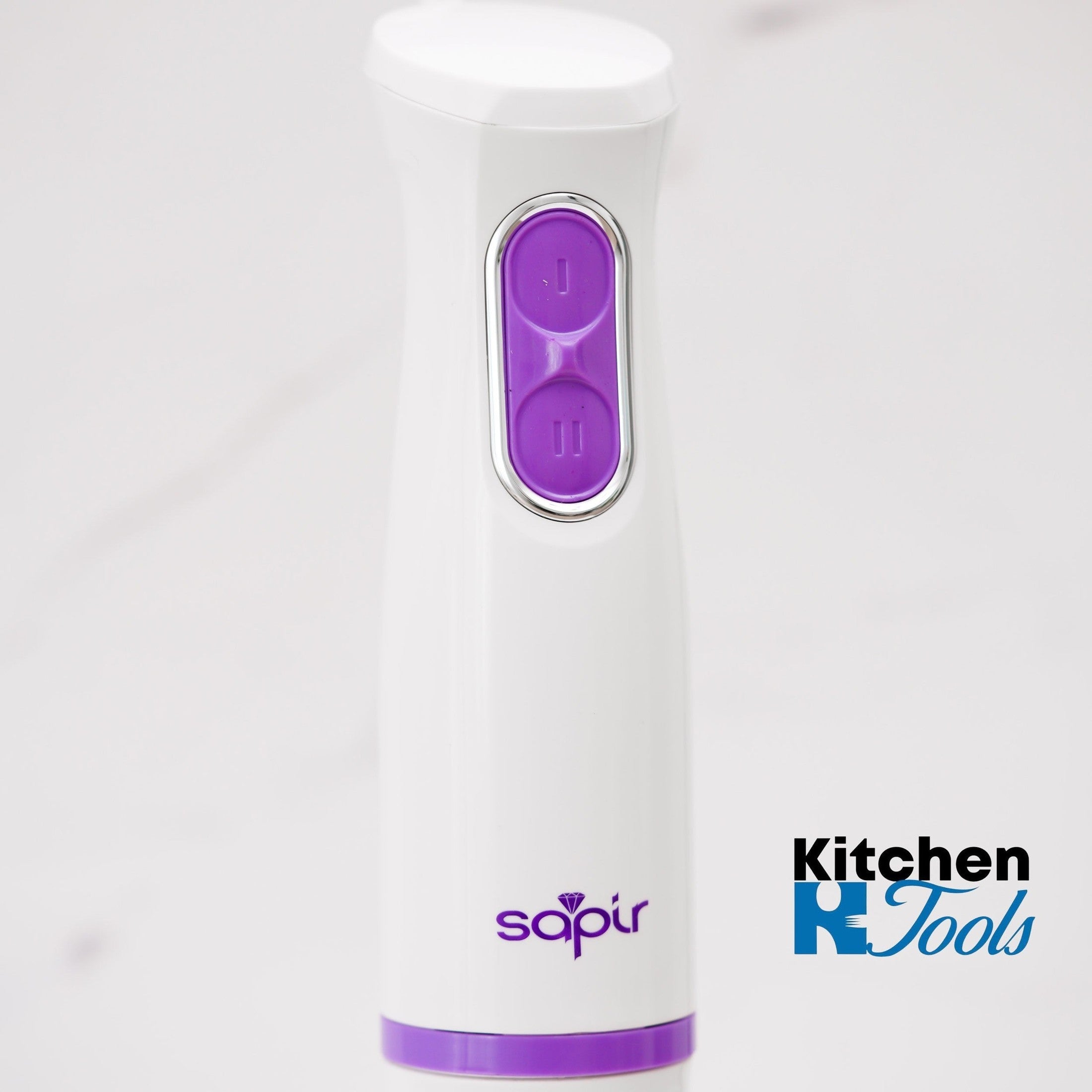 Blender vertical Sapir alb/mov, inox, 180W