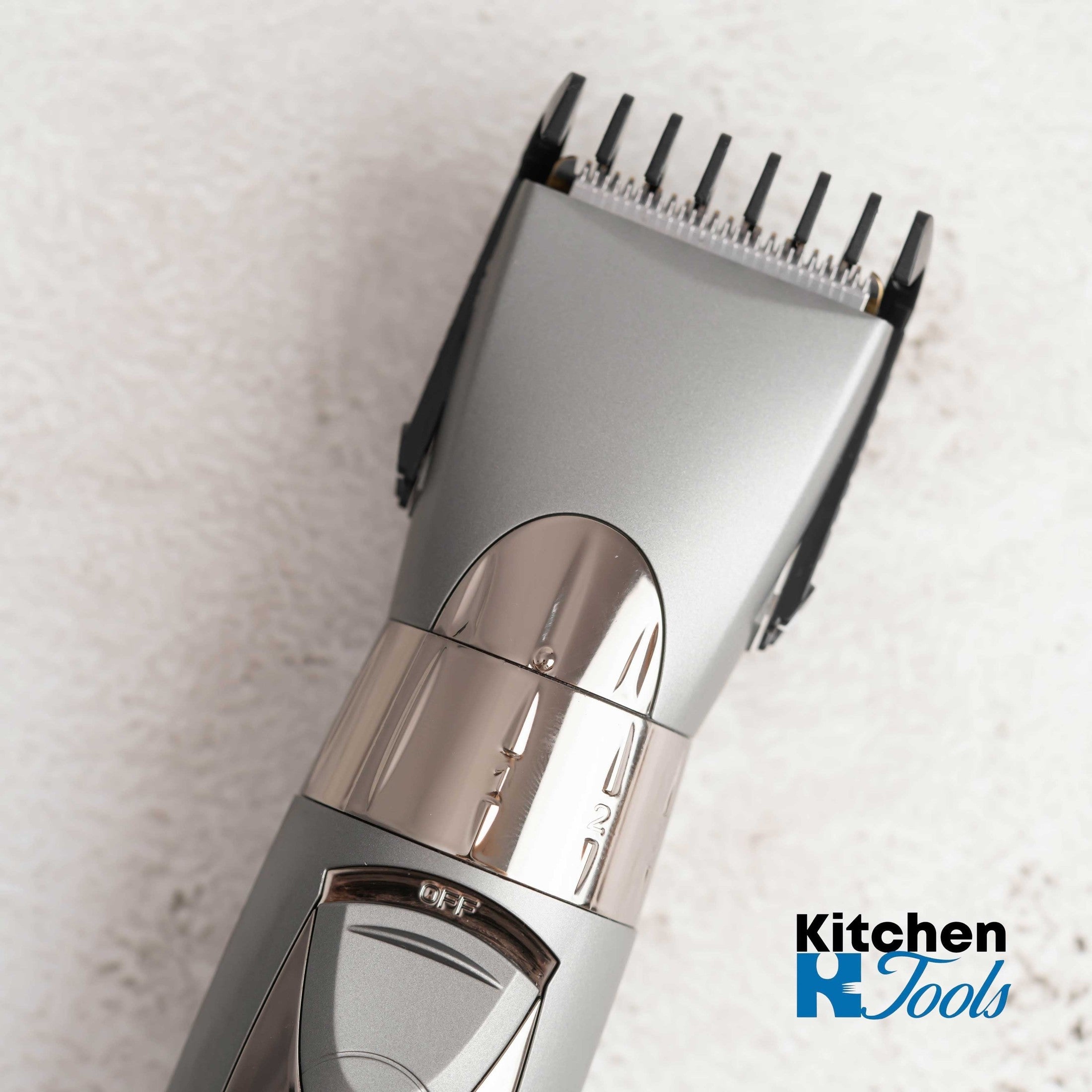 Aparat de tuns Rosberg, lame inox, argintiu/alb