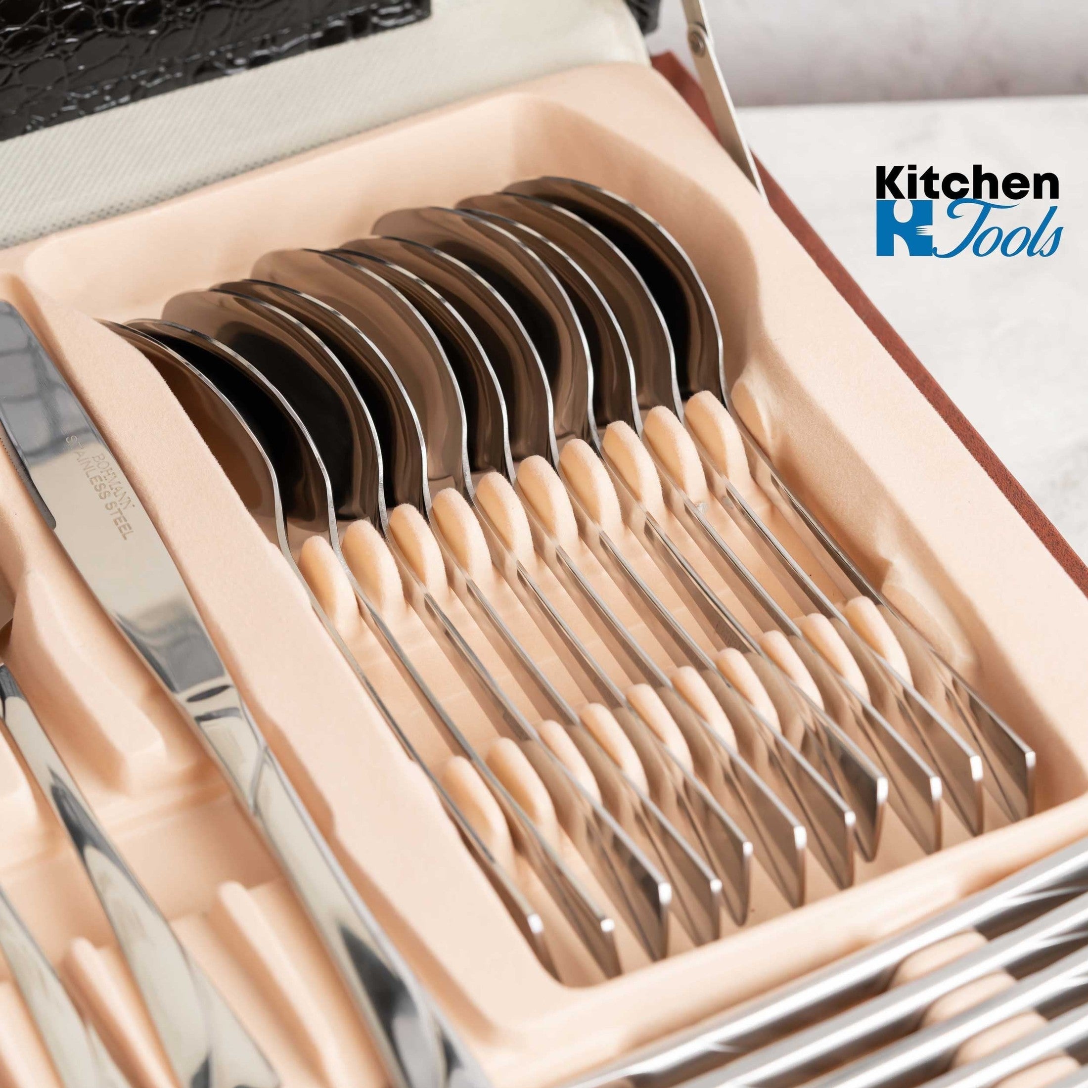 Set tacamuri Bohmann inox 18/10, 72 piese