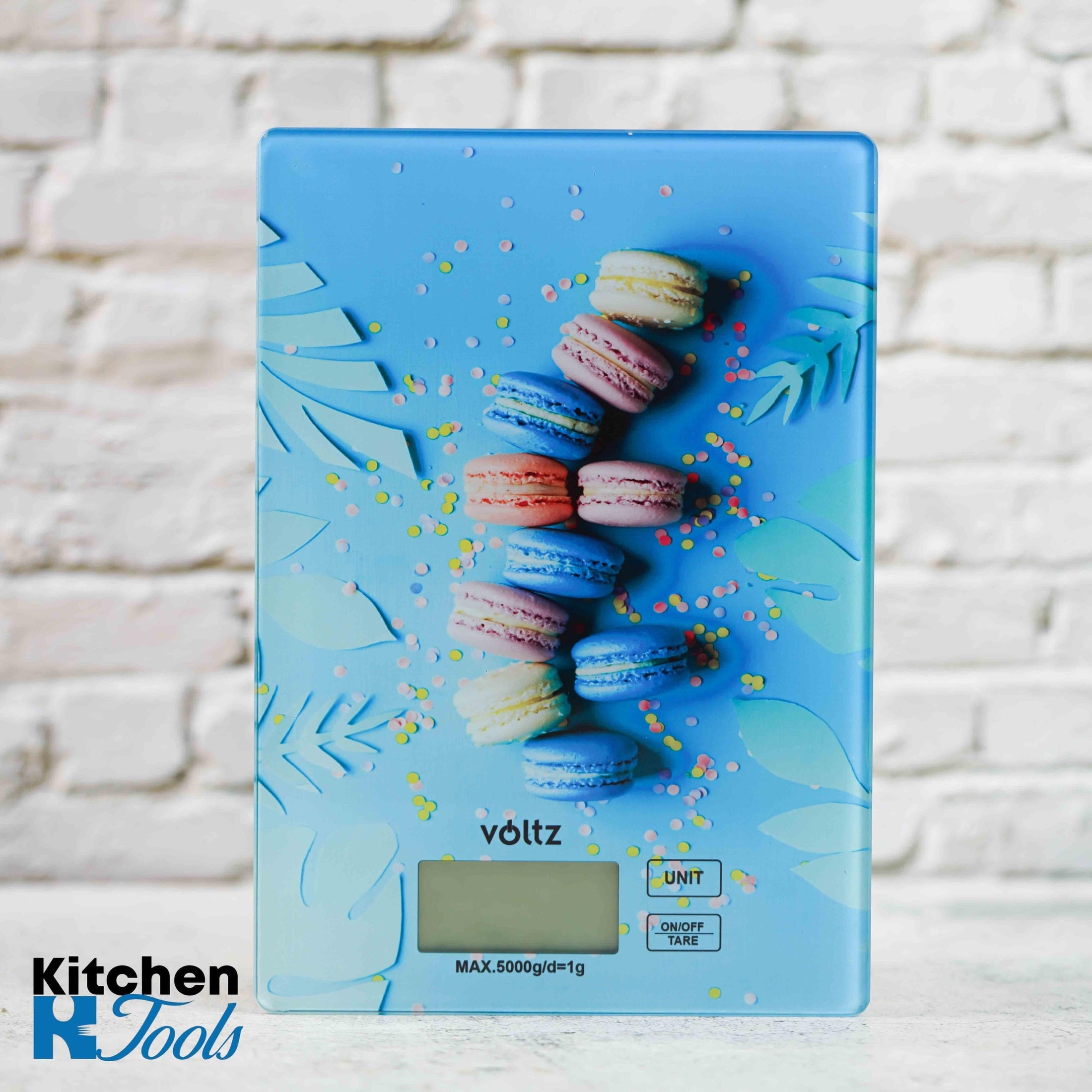 Cantar de bucatarie Voltz decor Macarons 5kg sticla