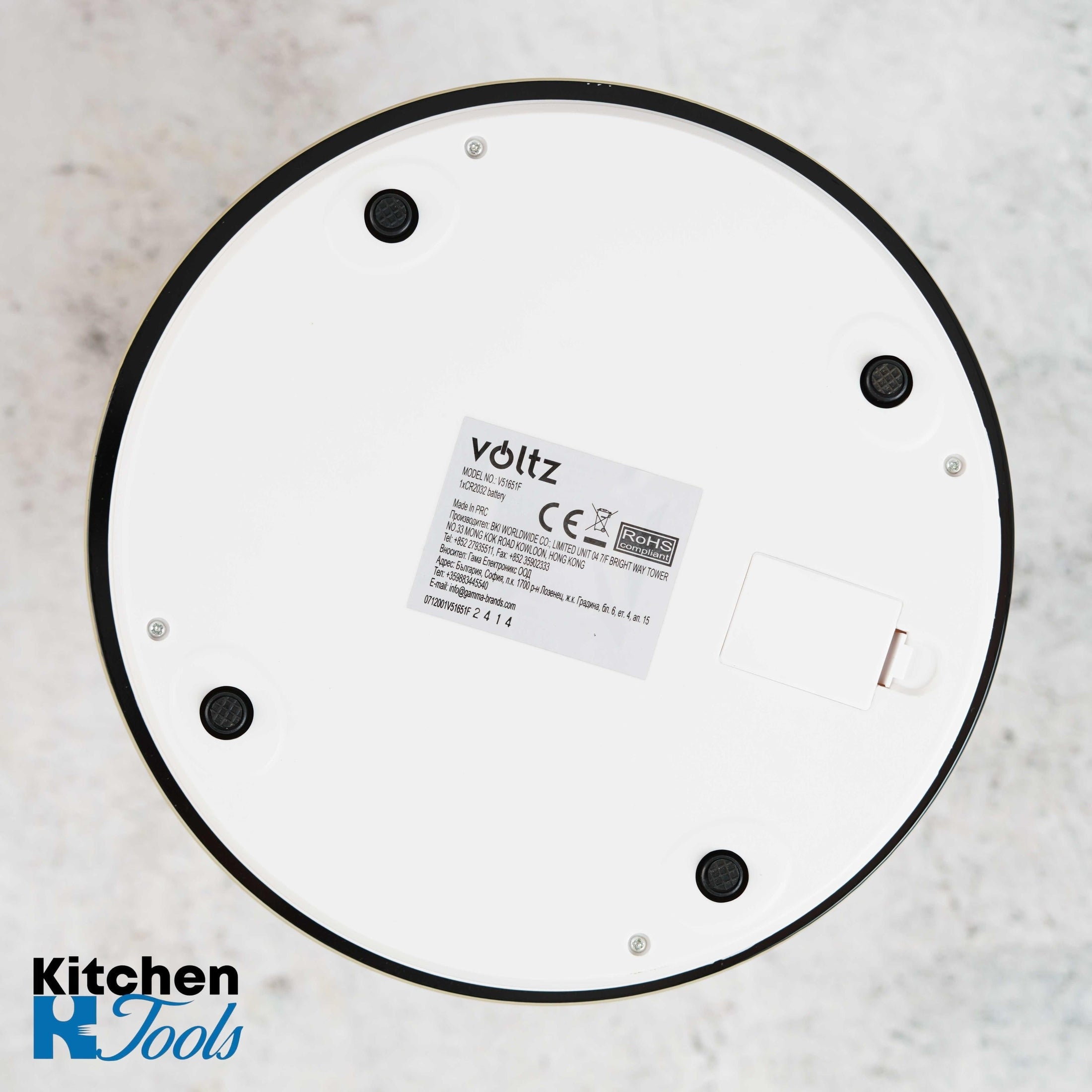 Cantar bucatarie Voltz, sticla, 5 kg, Negru