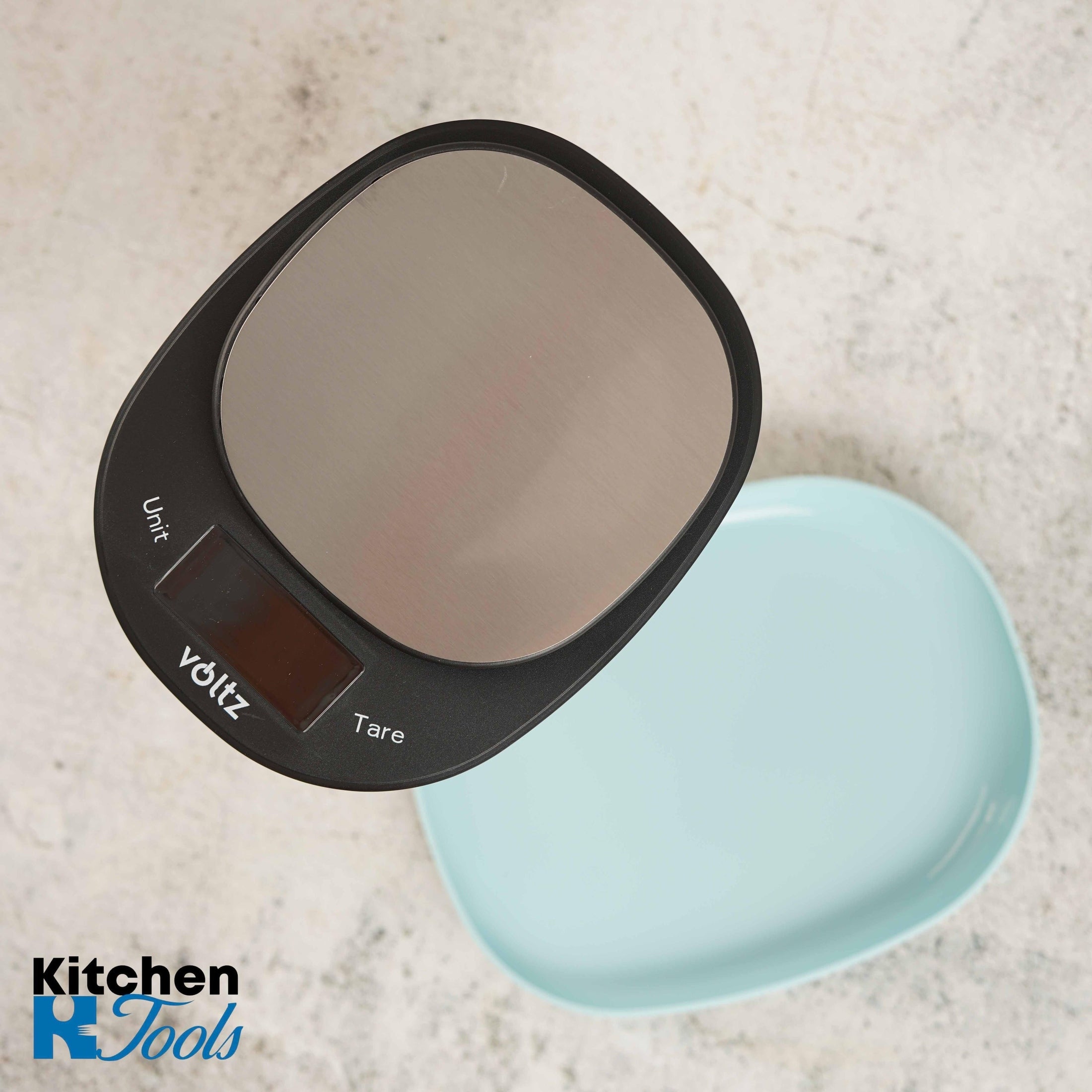 Cantar bucatarie Voltz cu bol, albastru/negru, 5 kg