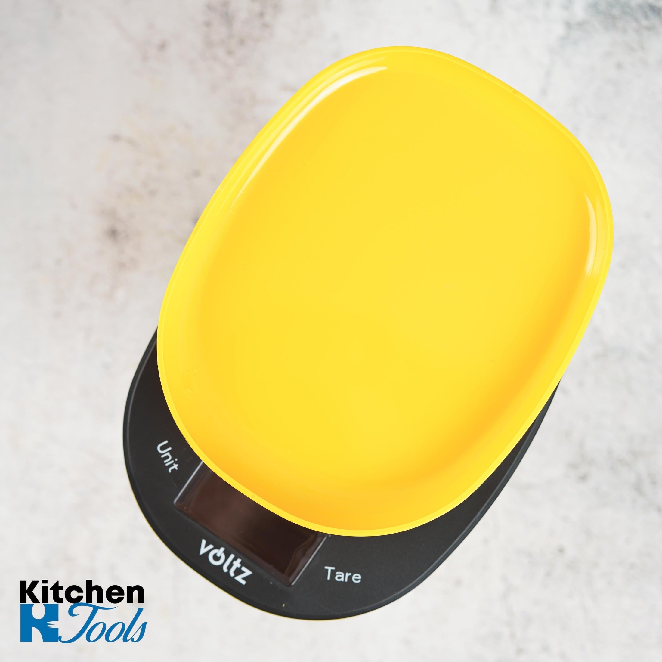Cantar electronic Voltz 5 kg, cu bol, galben/negru